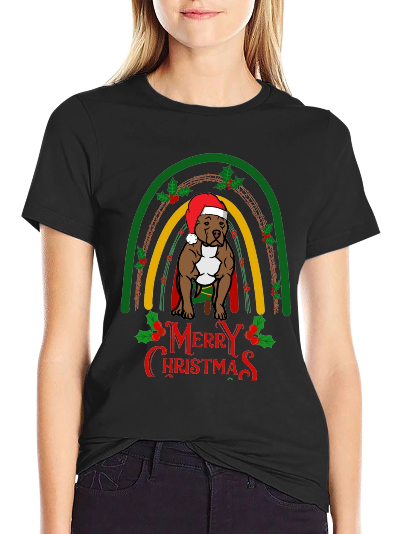 Merry Christmas Pitbull T-Shirt