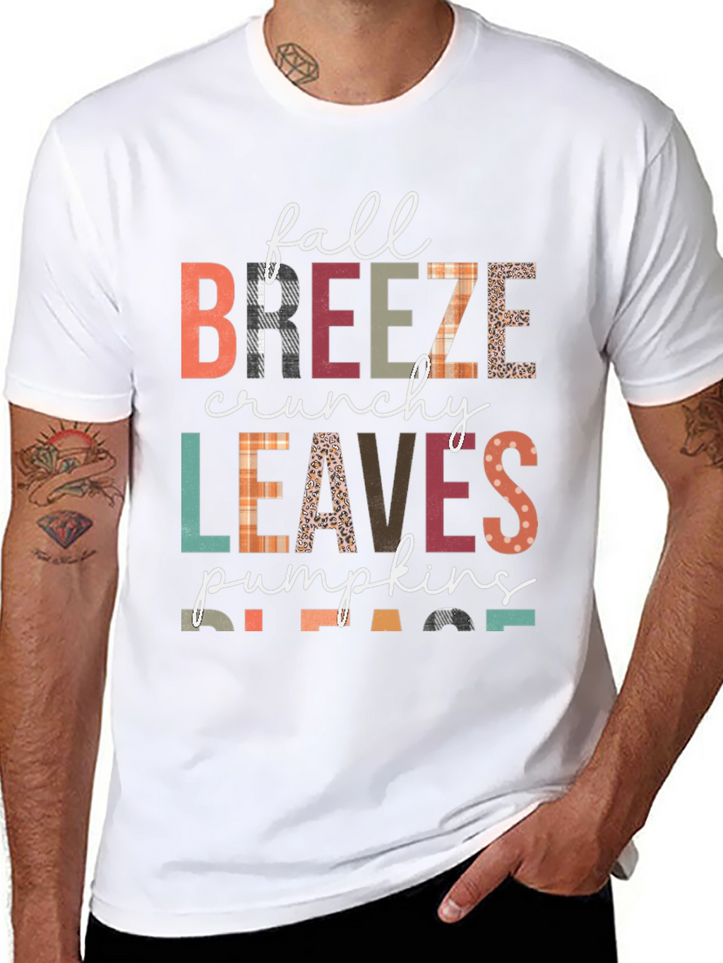Fall Breeze Crunchy Leaves Pumpkins Please T-Shirt