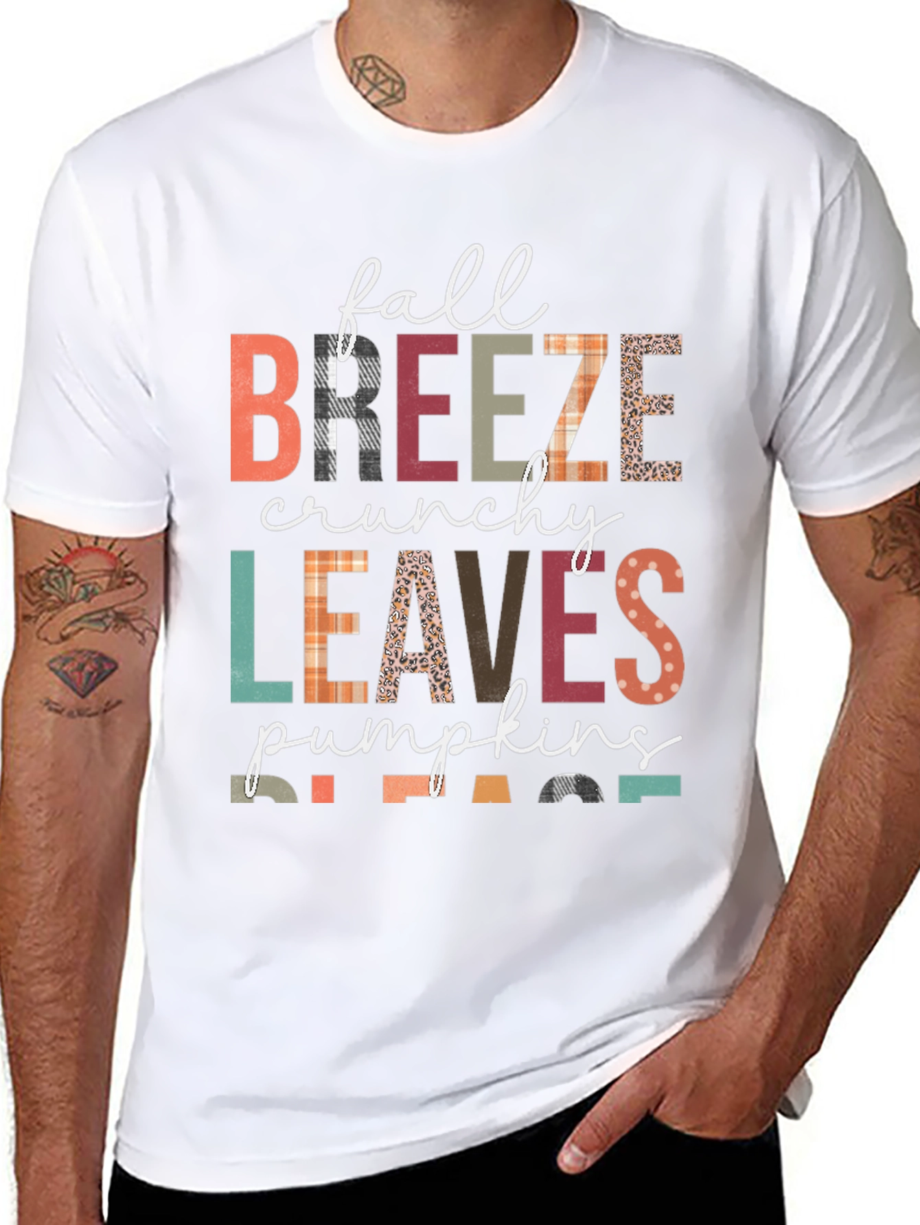 Fall Breeze Crunchy Leaves Pumpkins Please T-Shirt