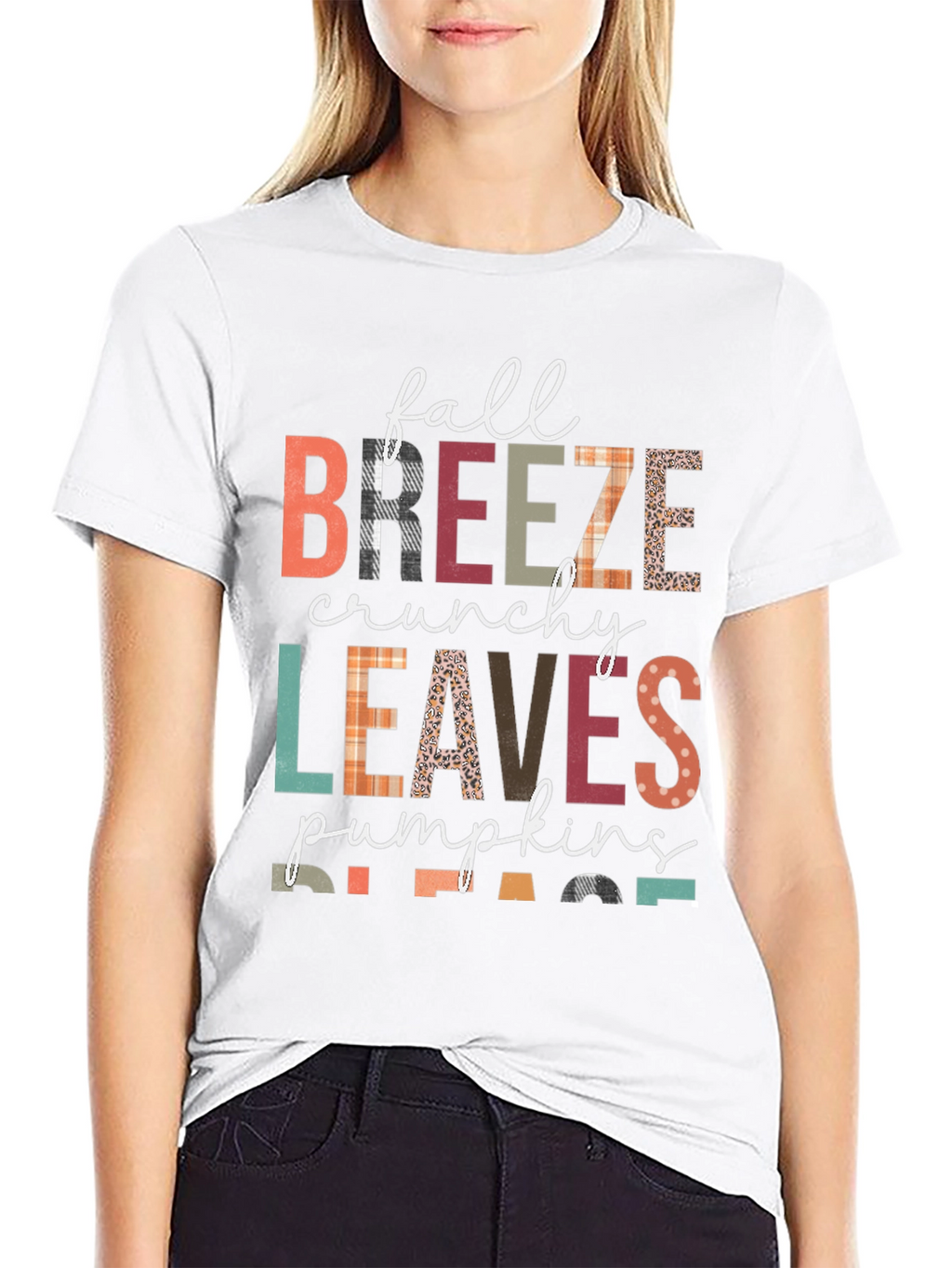Fall Breeze Crunchy Leaves Pumpkins Please T-Shirt