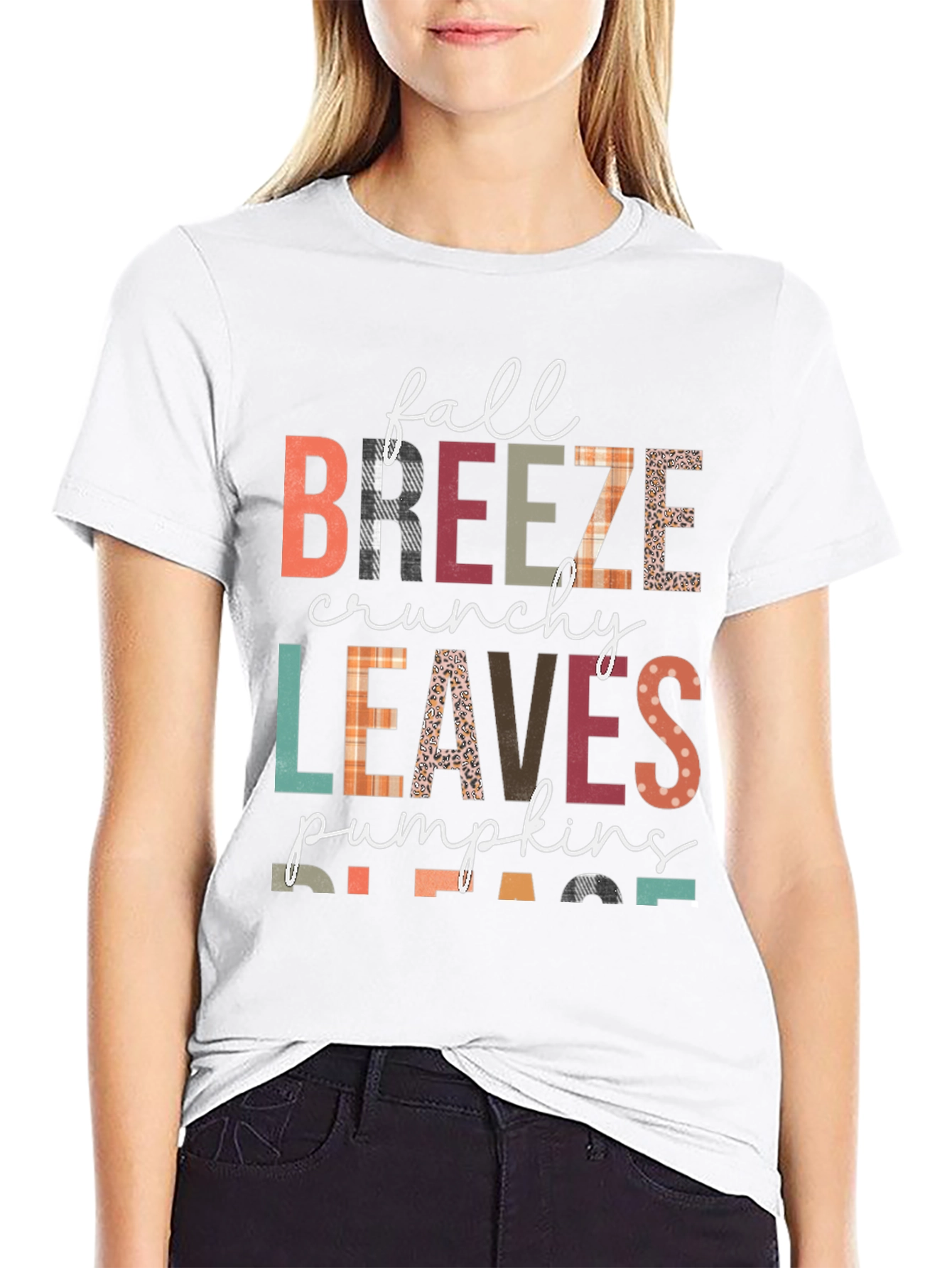Fall Breeze Crunchy Leaves Pumpkins Please T-Shirt