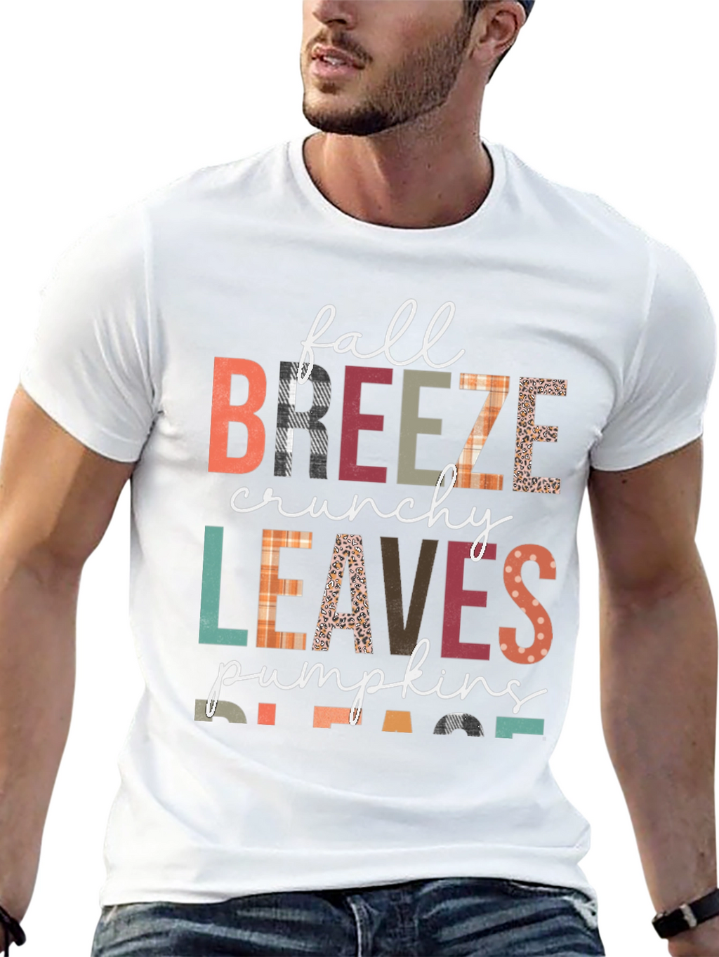 Fall Breeze Crunchy Leaves Pumpkins Please T-Shirt