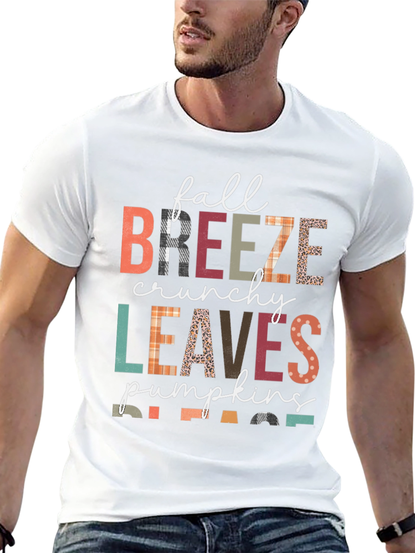 Fall Breeze Crunchy Leaves Pumpkins Please T-Shirt