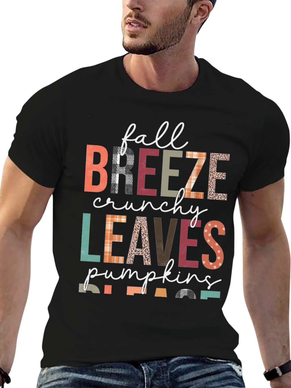 Fall Breeze Crunchy Leaves Pumpkins Please T-Shirt