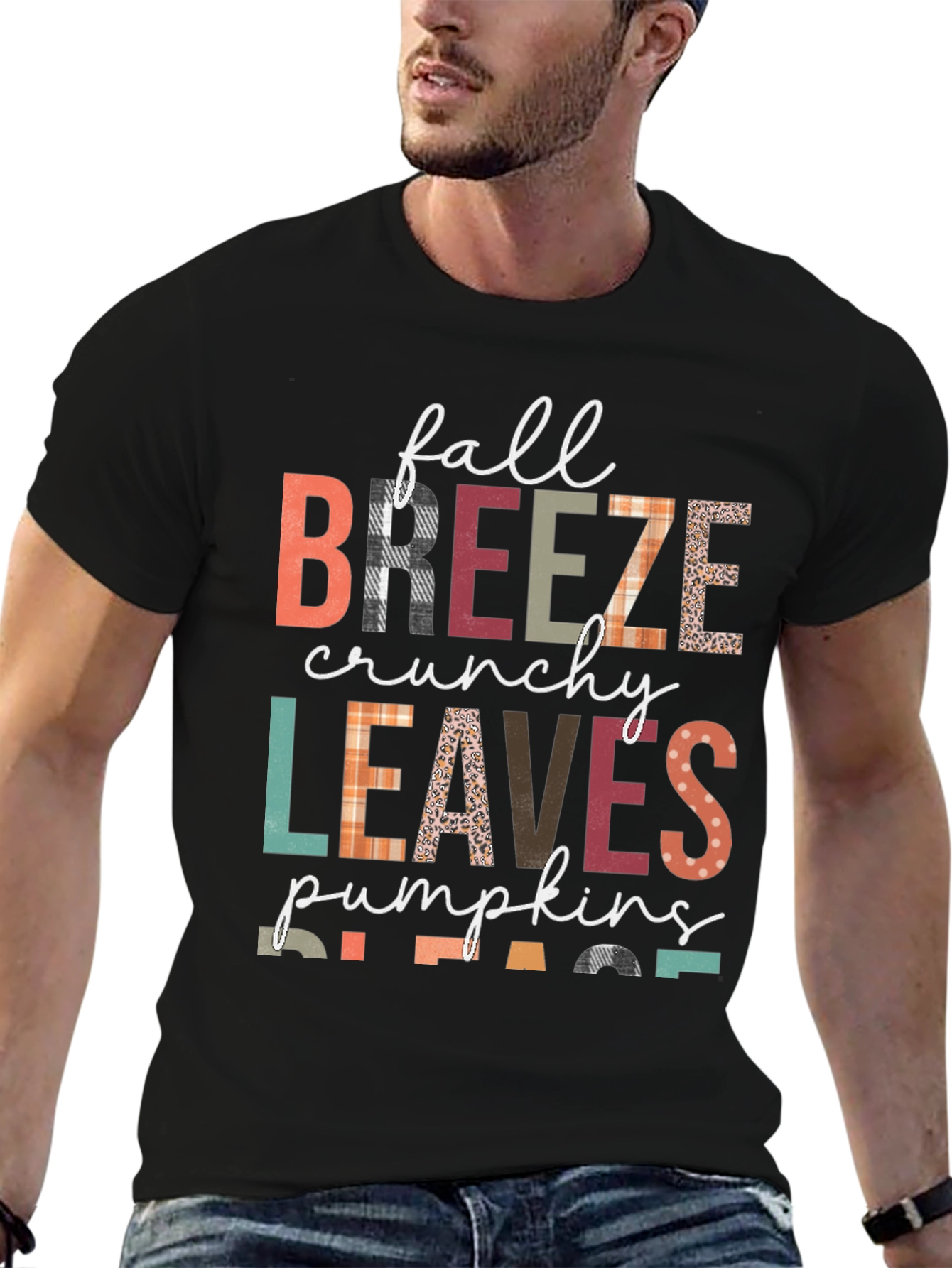 Fall Breeze Crunchy Leaves Pumpkins Please T-Shirt