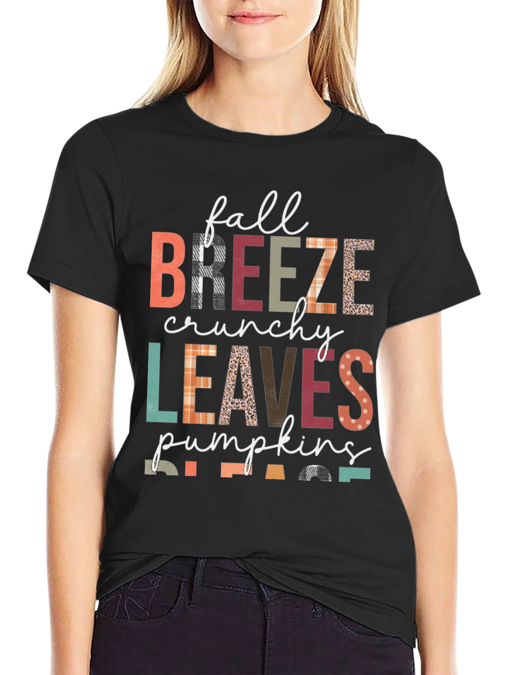 Fall Breeze Crunchy Leaves Pumpkins Please T-Shirt