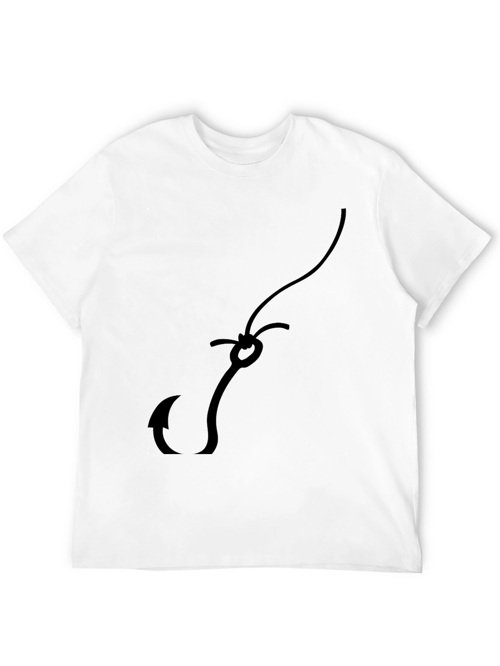Fishing Hook Graphic Tee - Casual Style