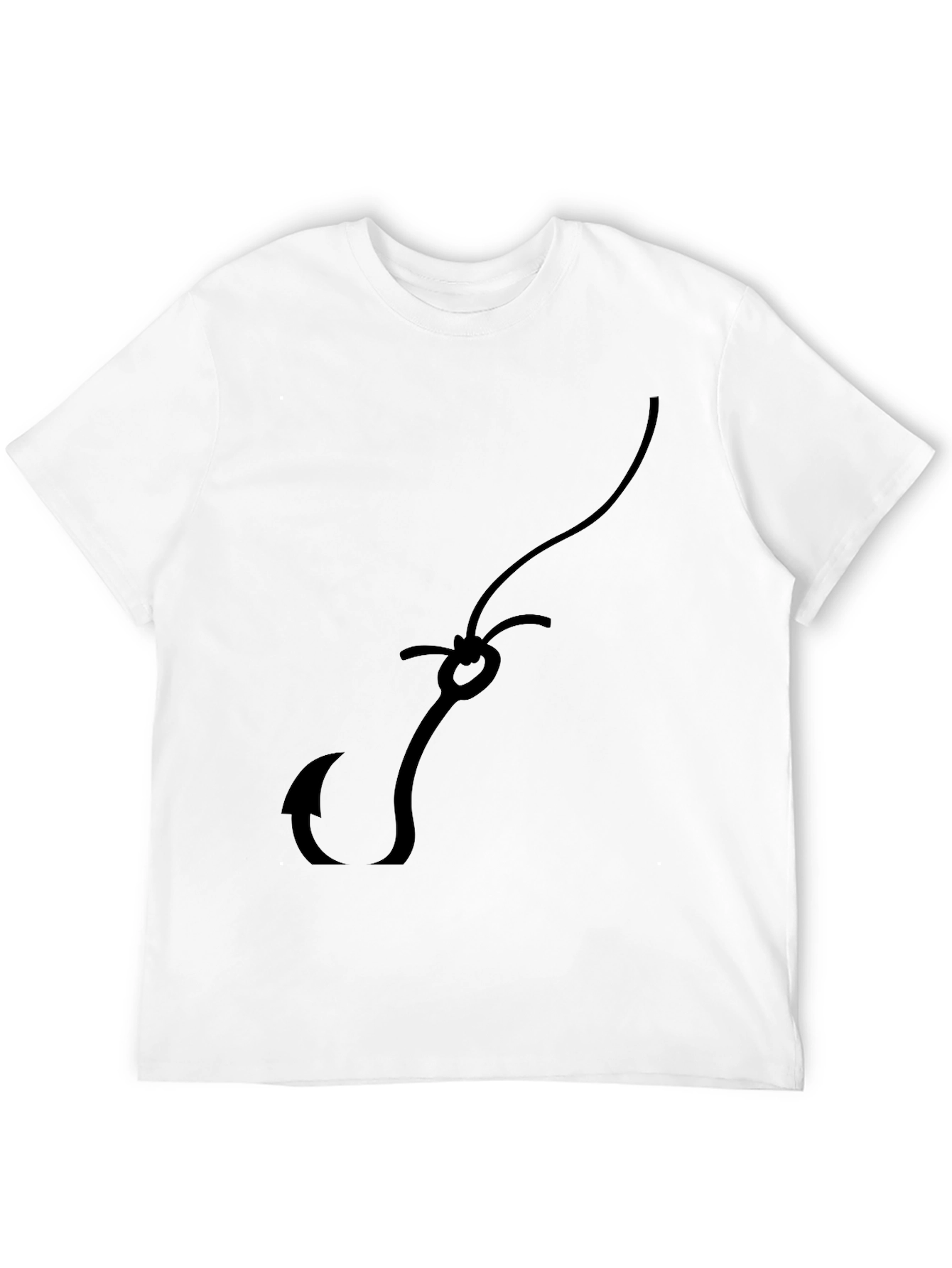 Fishing Hook Graphic Tee - Casual Style