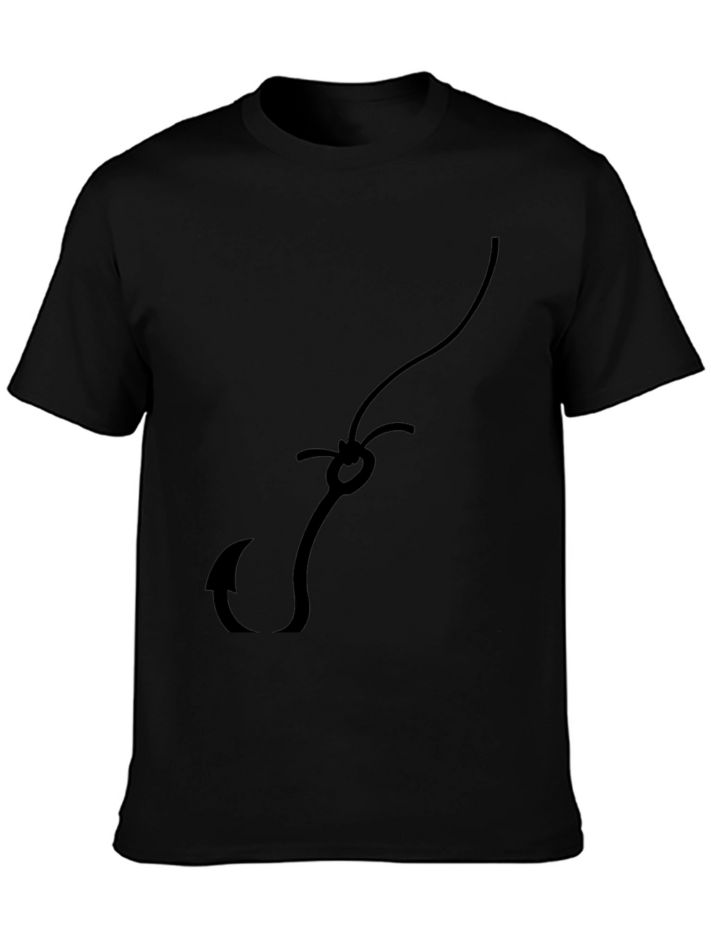 Fishing Hook Graphic Tee - Casual Style