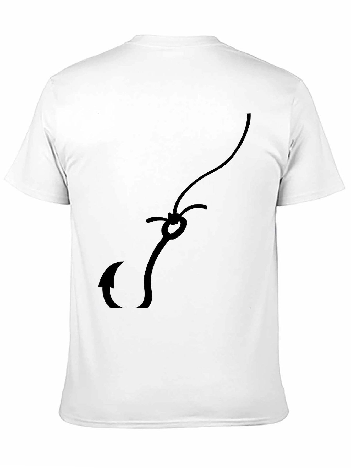 Fishing Hook Graphic Tee - Casual Style
