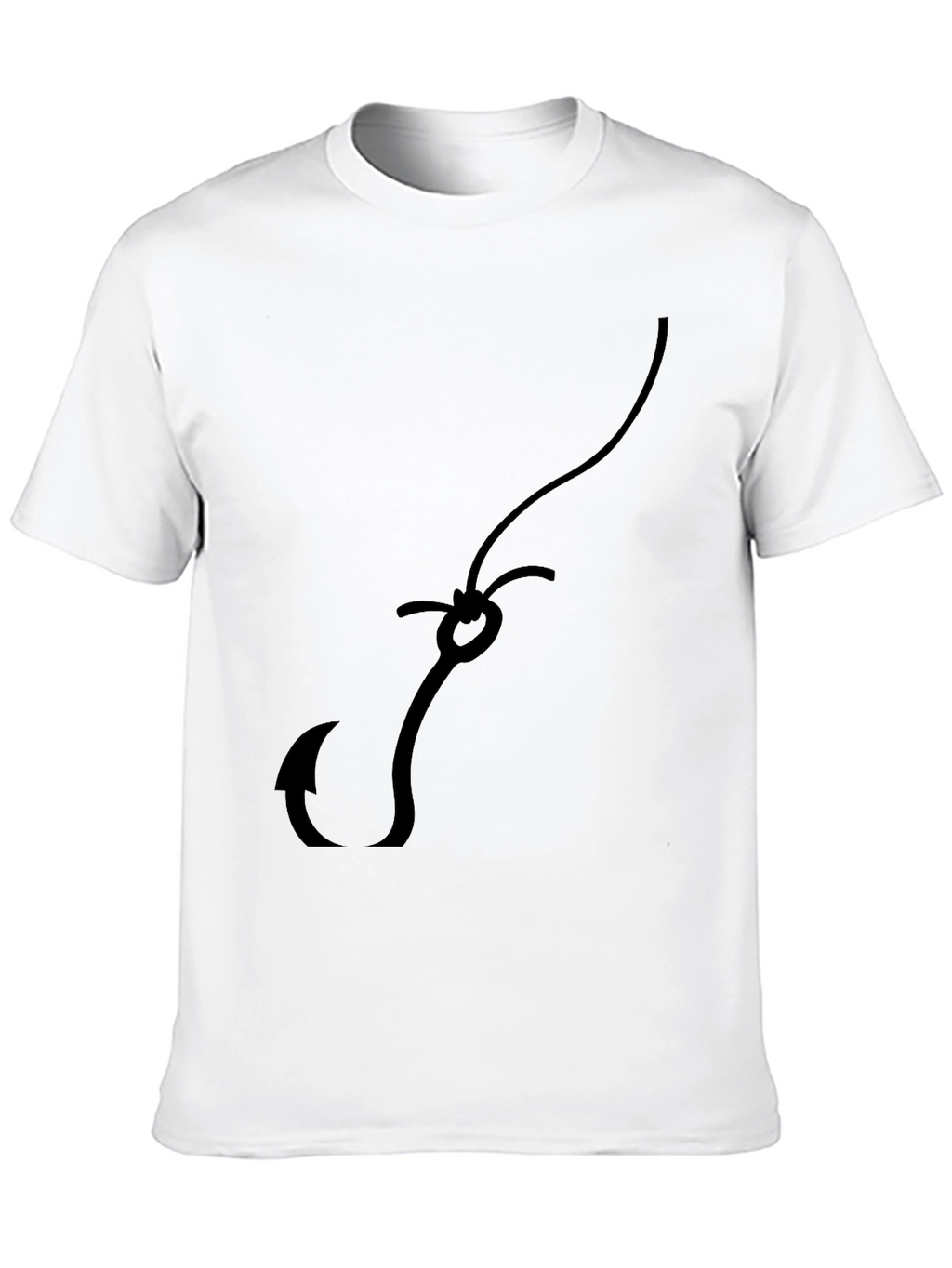Fishing Hook Graphic Tee - Casual Style
