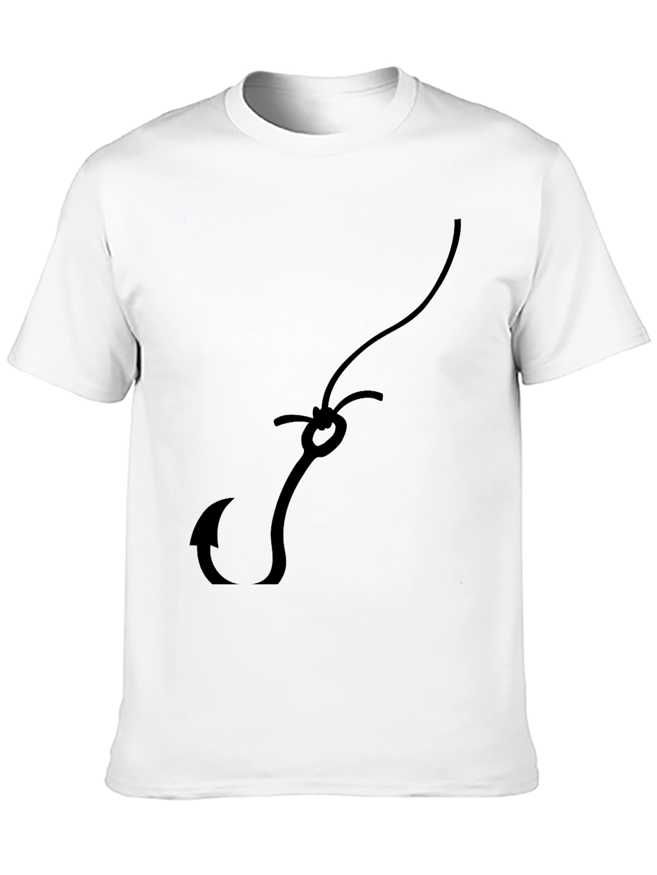 Fishing Hook Graphic Tee - Casual Style
