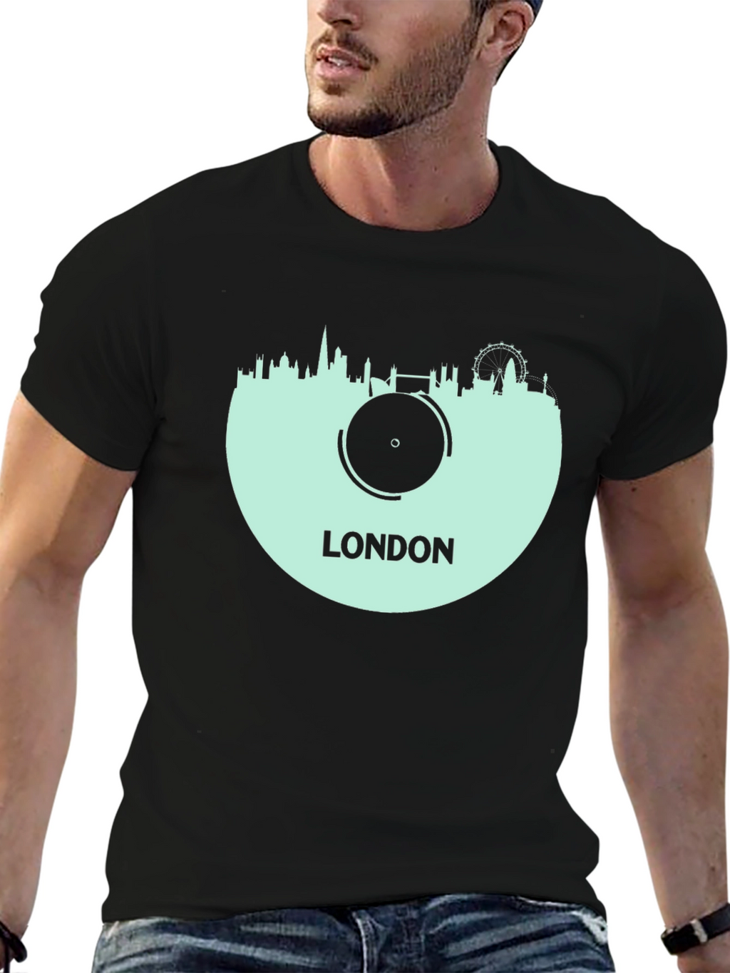 London Skyline Record T-Shirt