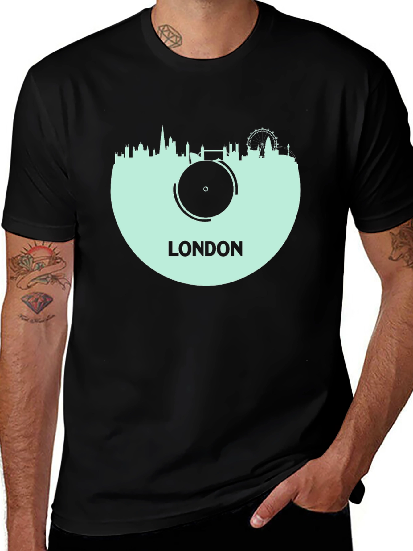 London Skyline Record T-Shirt