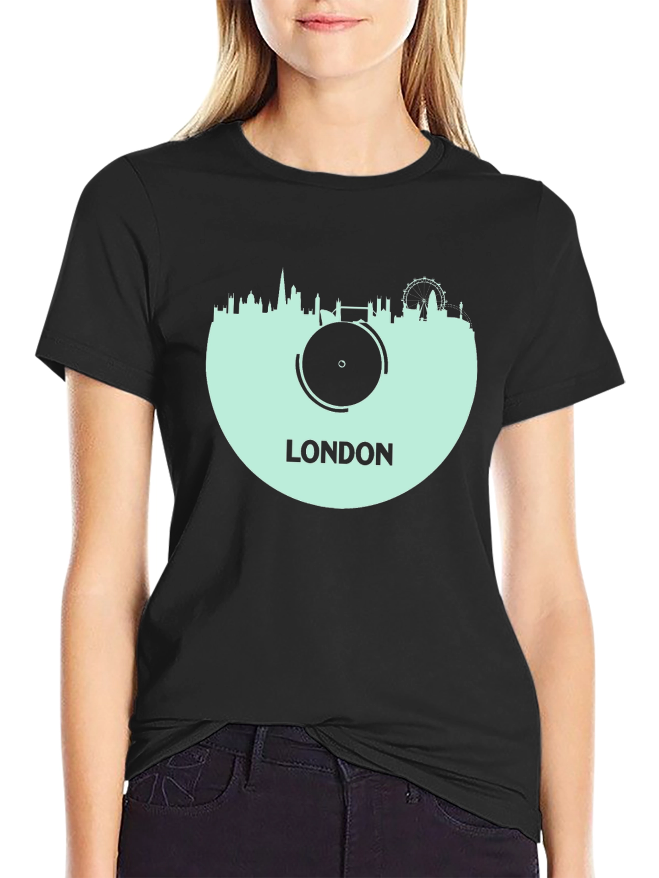 London Skyline Record T-Shirt