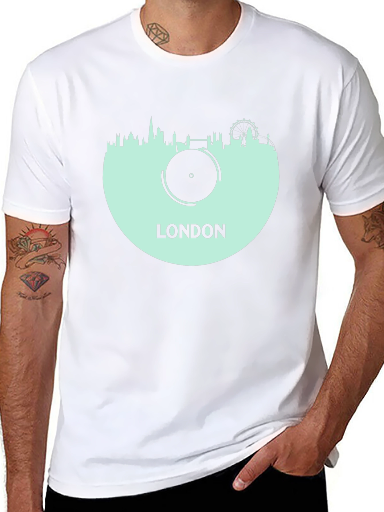 London Skyline Record T-Shirt