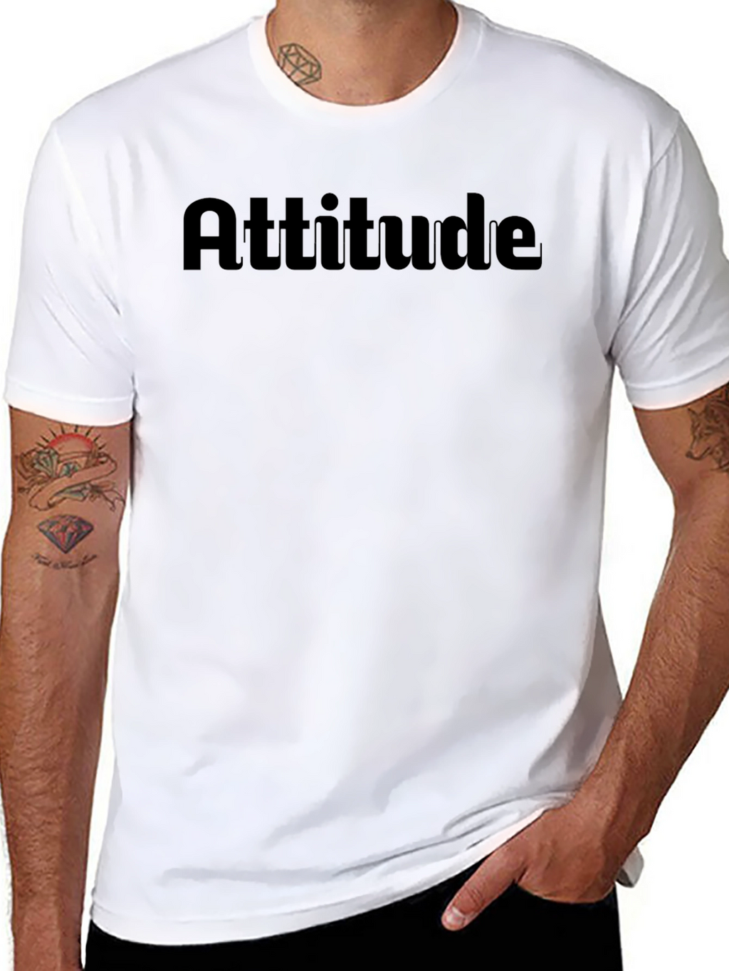 Attitude Graphic Tee - Mens Black T-Shirt