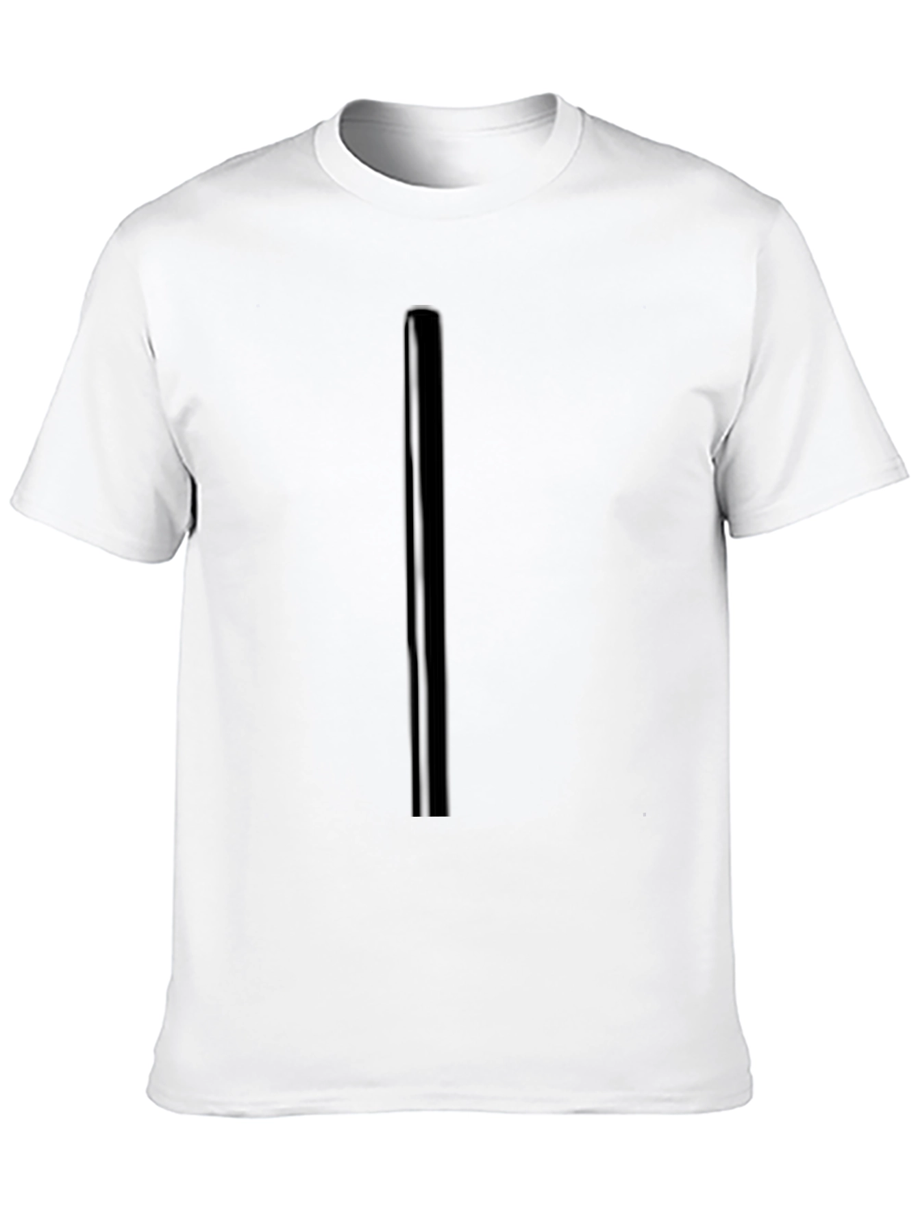 Mens Black T-Shirt with Stripe Detail