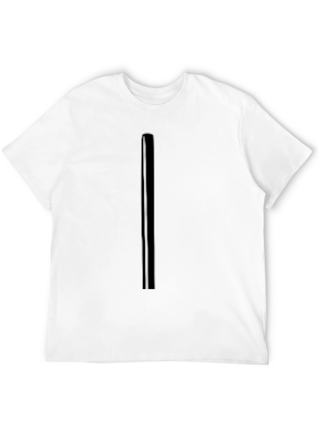 Mens Black T-Shirt with Stripe Detail
