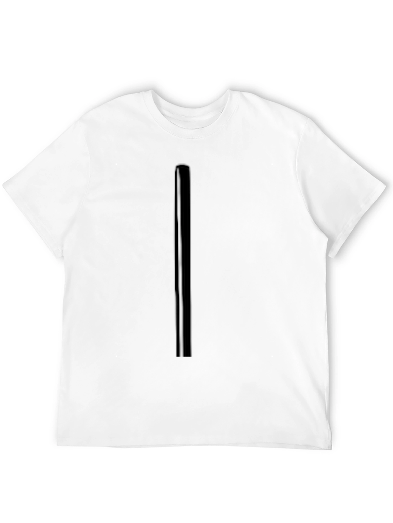 Mens Black T-Shirt with Stripe Detail