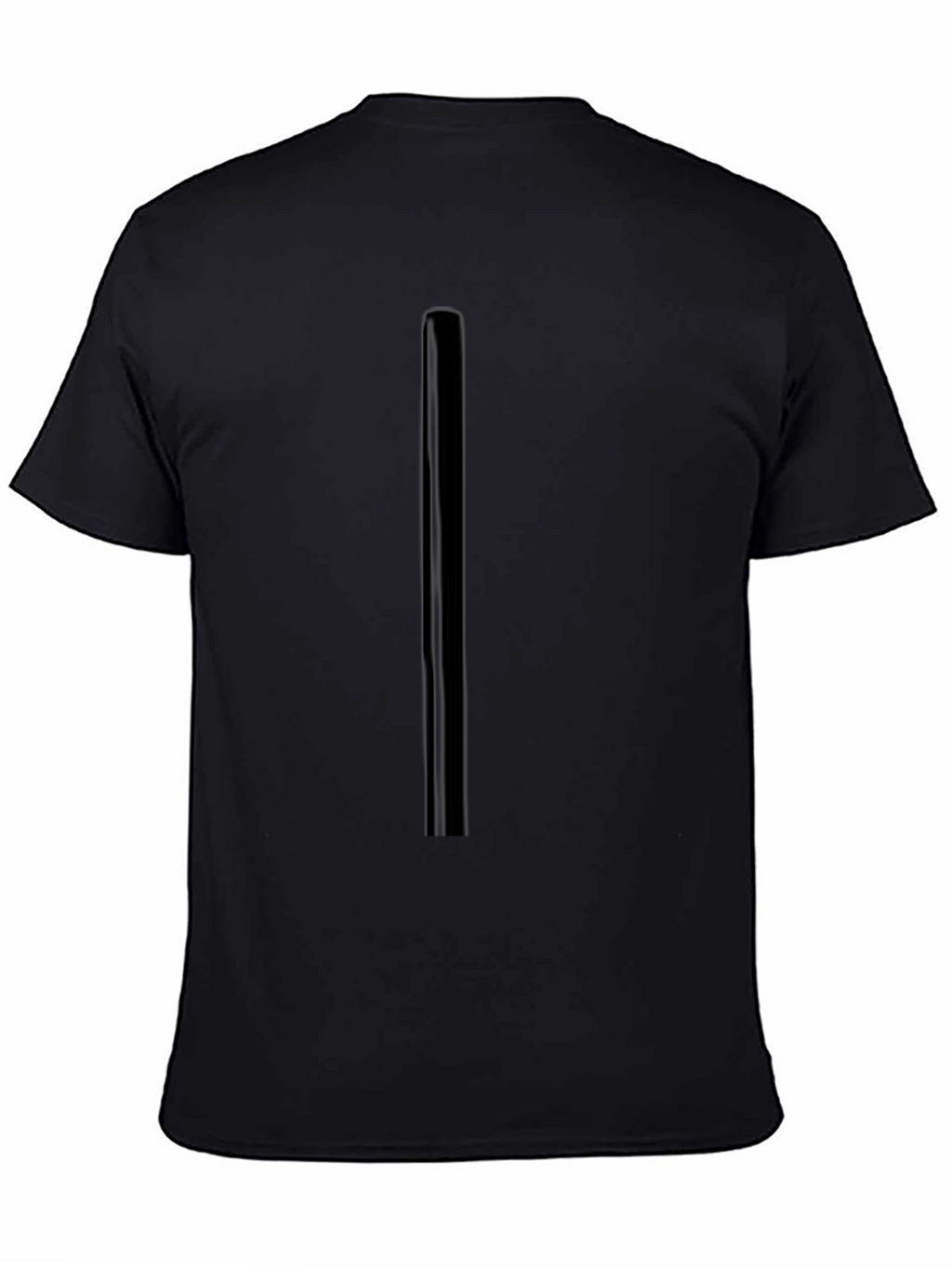Mens Black T-Shirt with Stripe Detail
