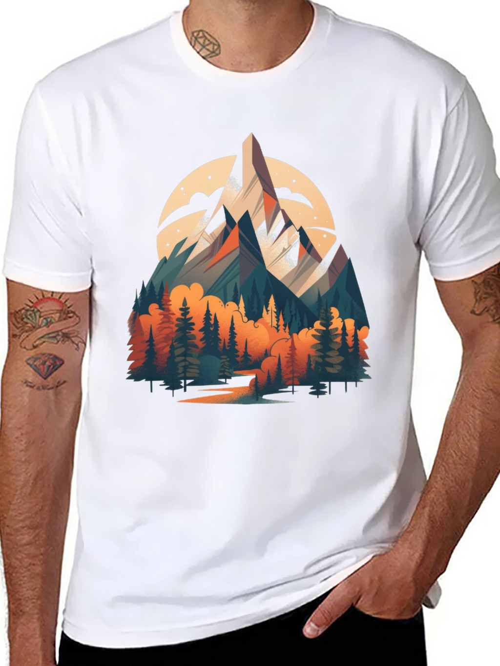 Mountain Vista Graphic Tee - Black