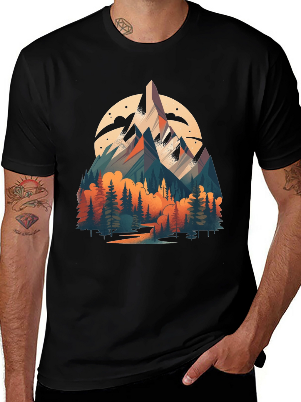 Mountain Vista Graphic Tee - Black