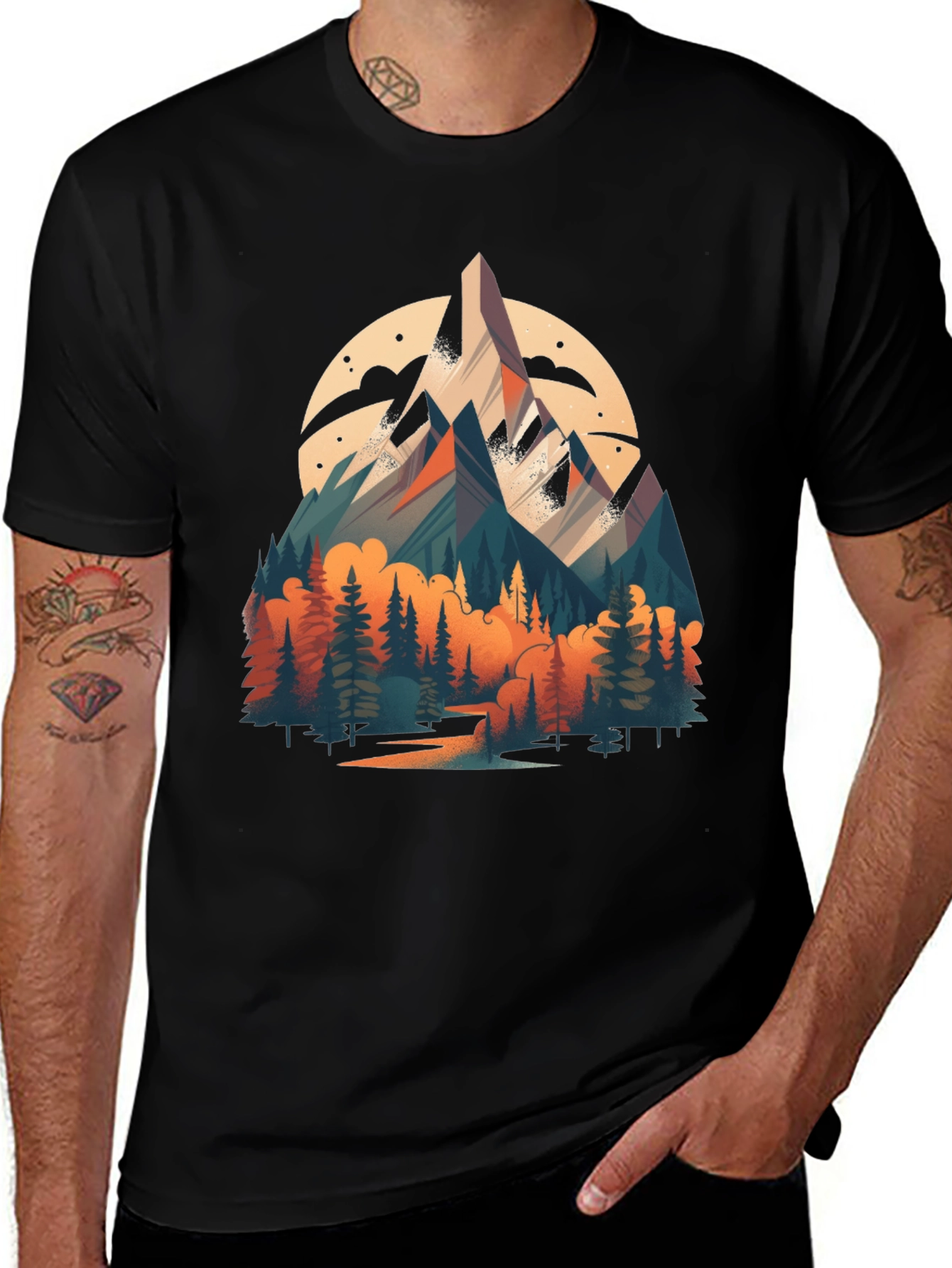 Mountain Vista Graphic Tee - Black