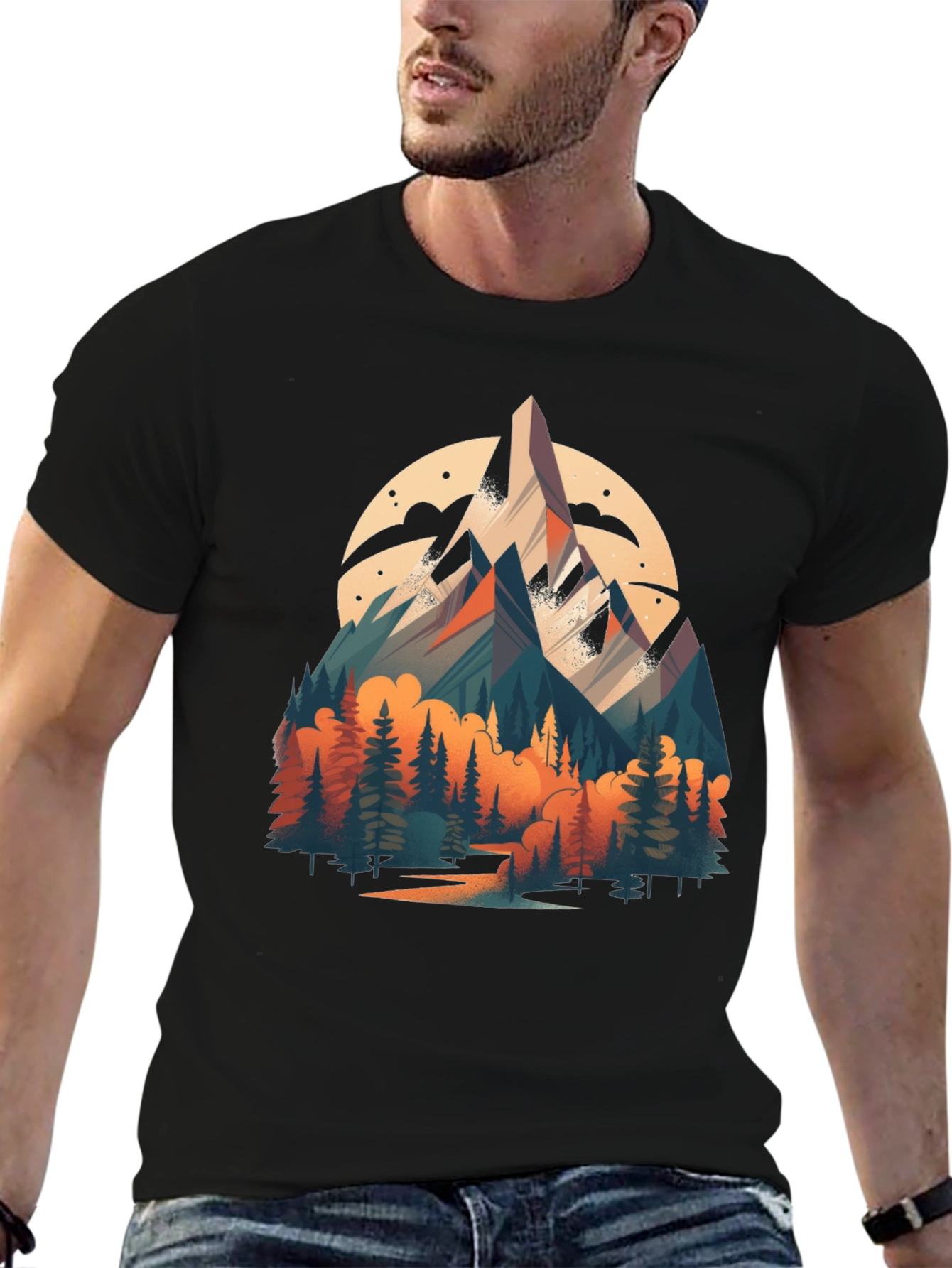 Mountain Vista Graphic Tee - Black