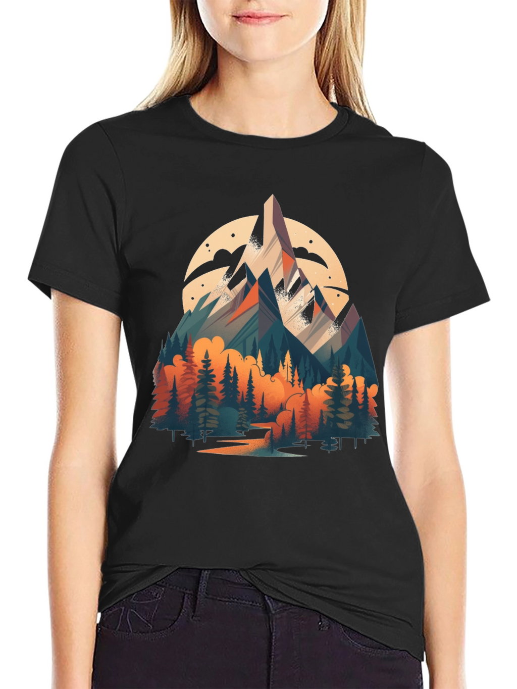 Mountain Vista Graphic Tee - Black