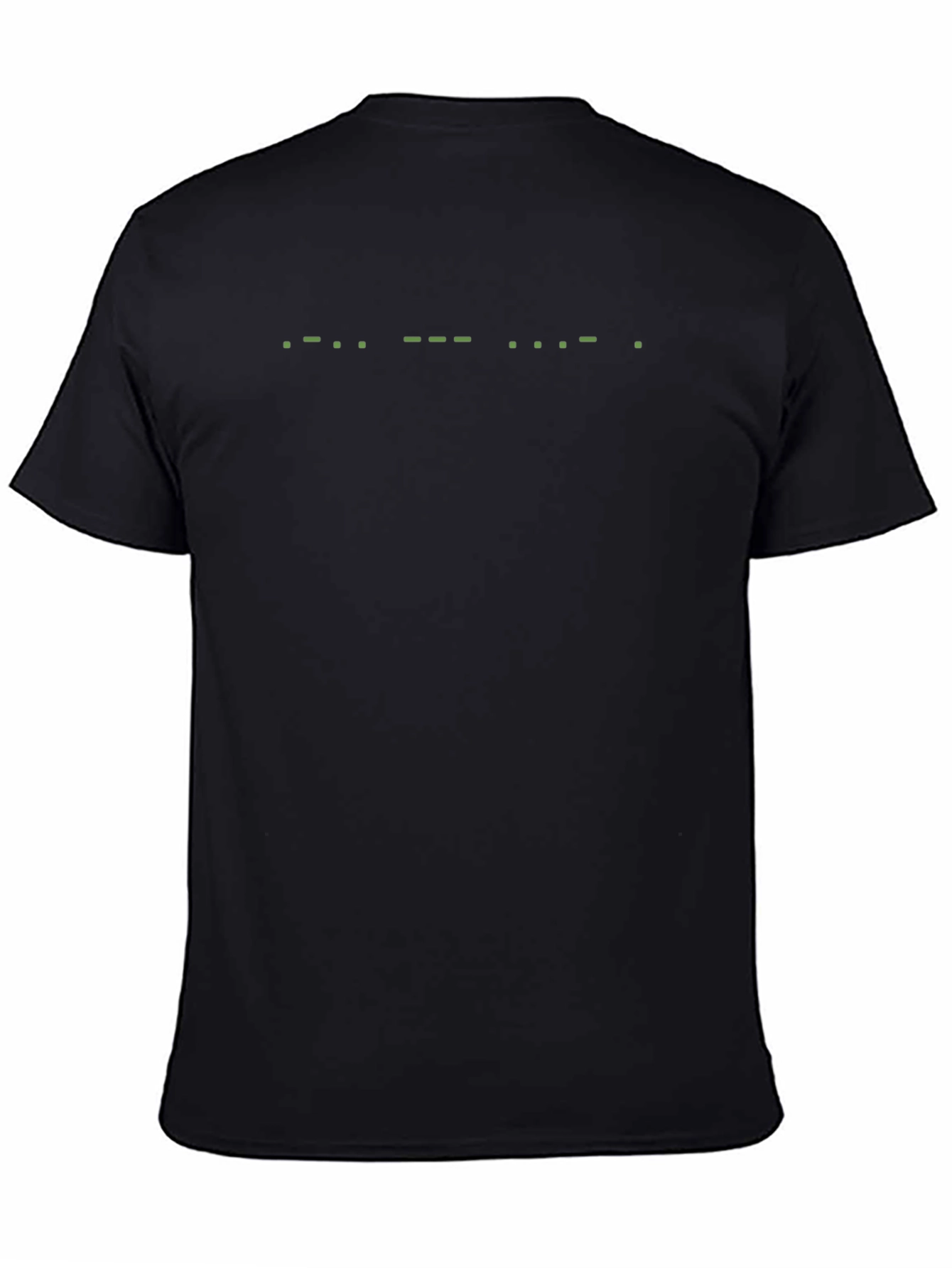 Morse Code Graphic Tee - Black Cotton T-Shirt