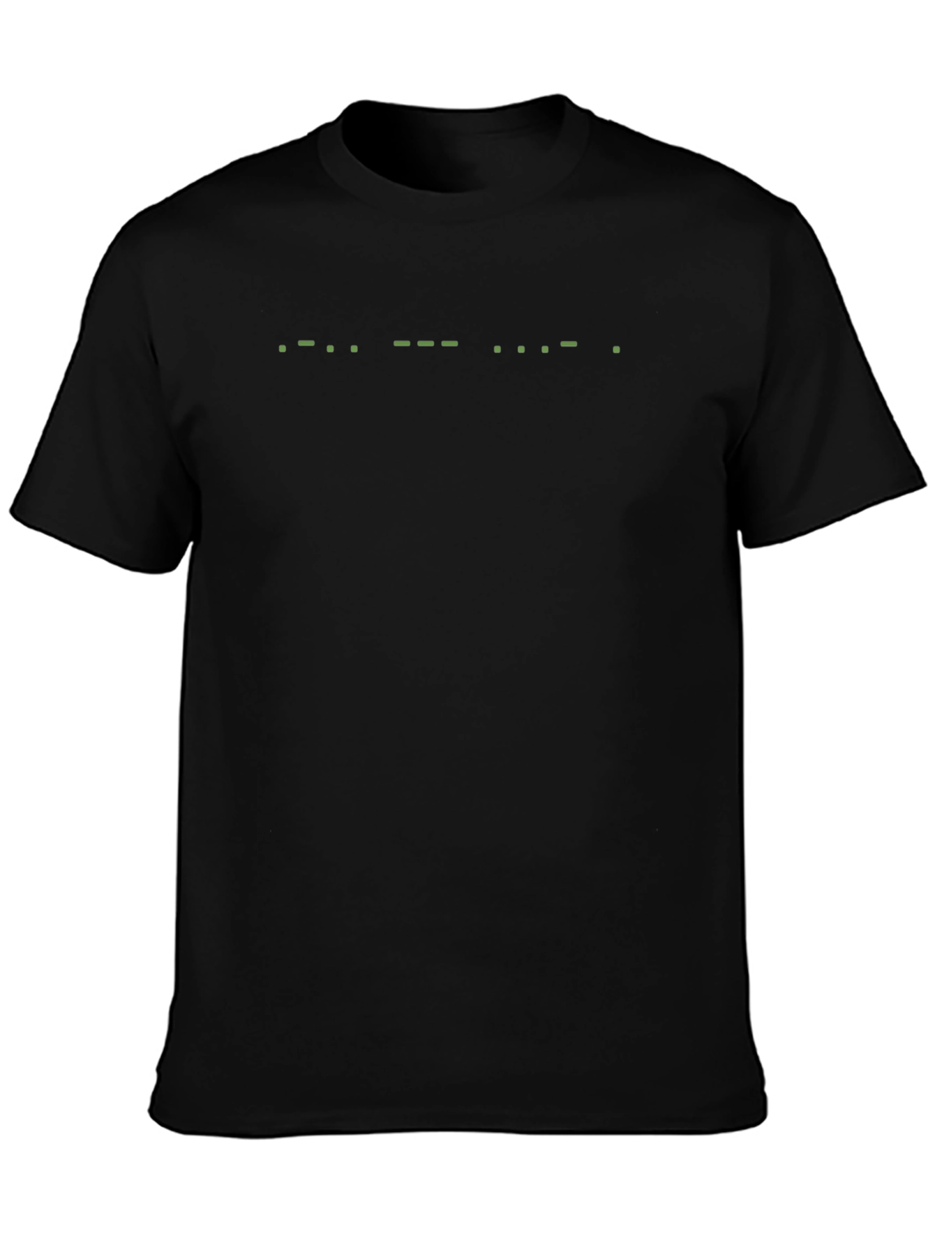 Morse Code Graphic Tee - Black Cotton T-Shirt