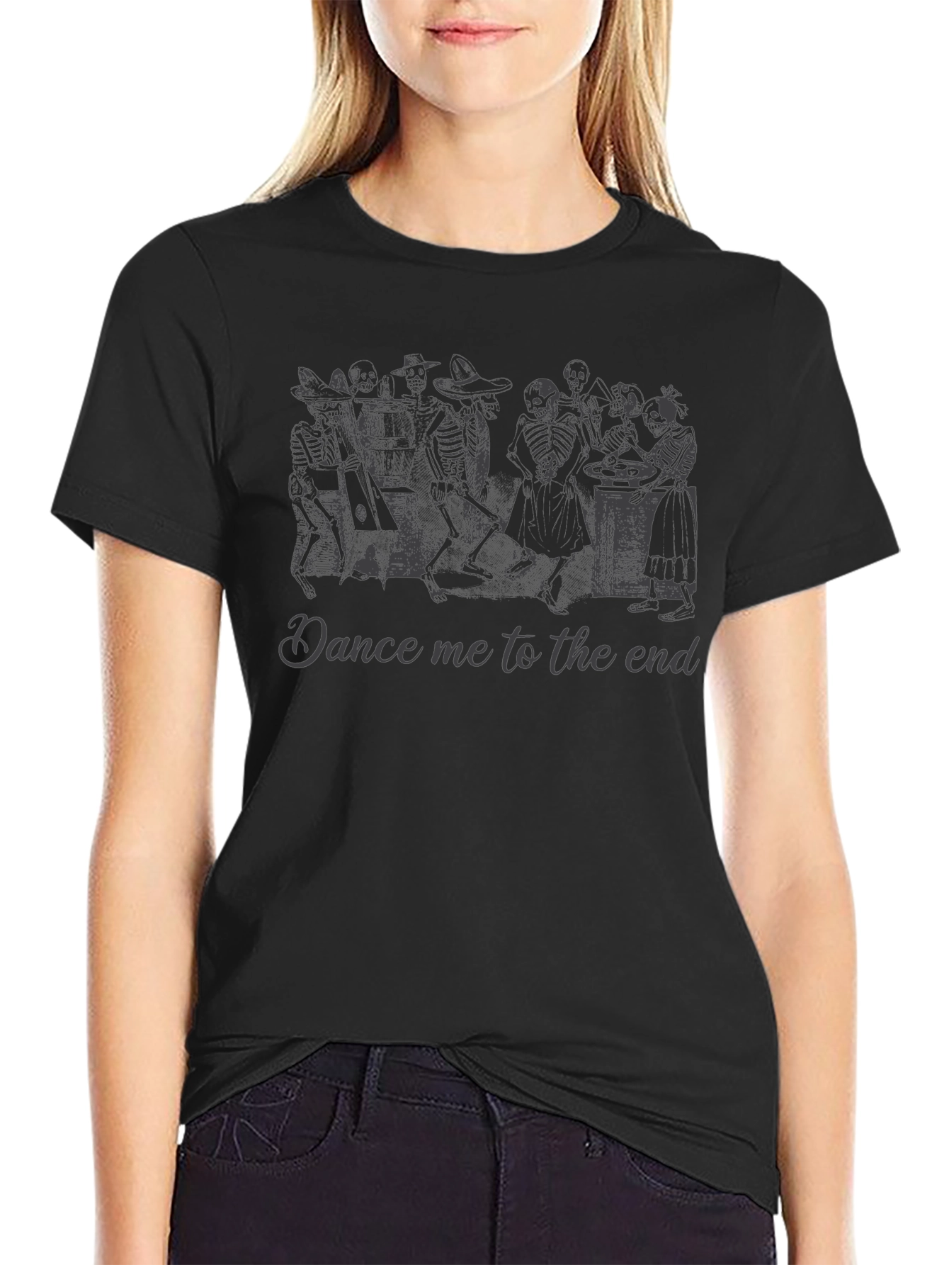 Dance Me To The End Skeleton Band Tee