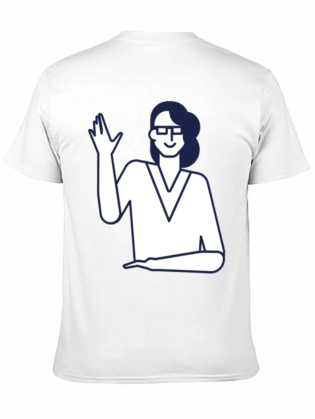 Nerdy Waving Woman Graphic Tee