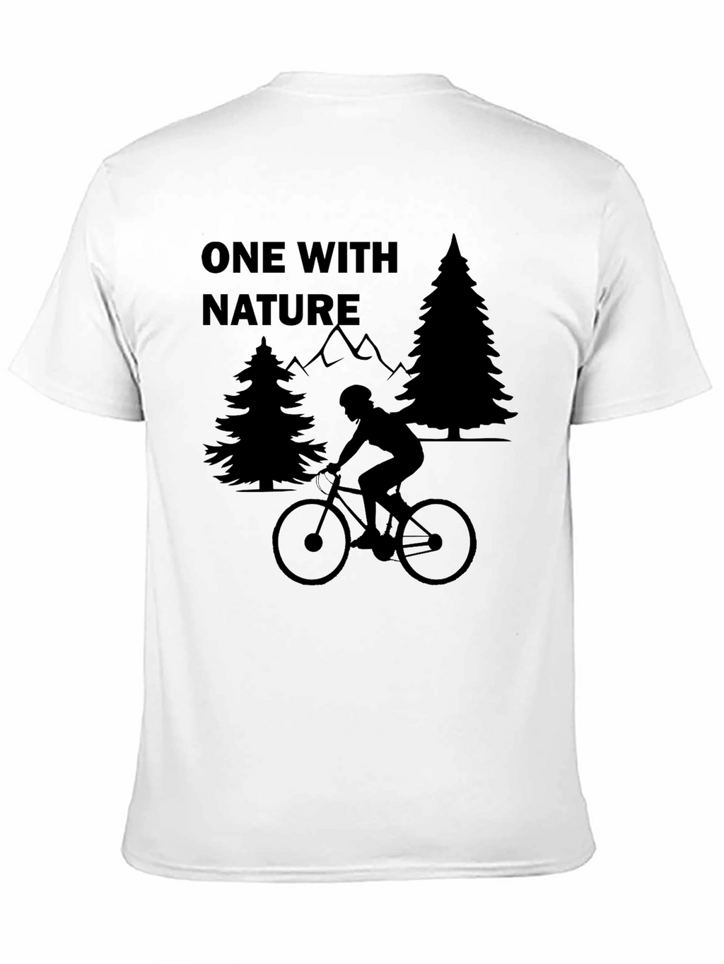 One With Nature Mountain Biking T-Shirt