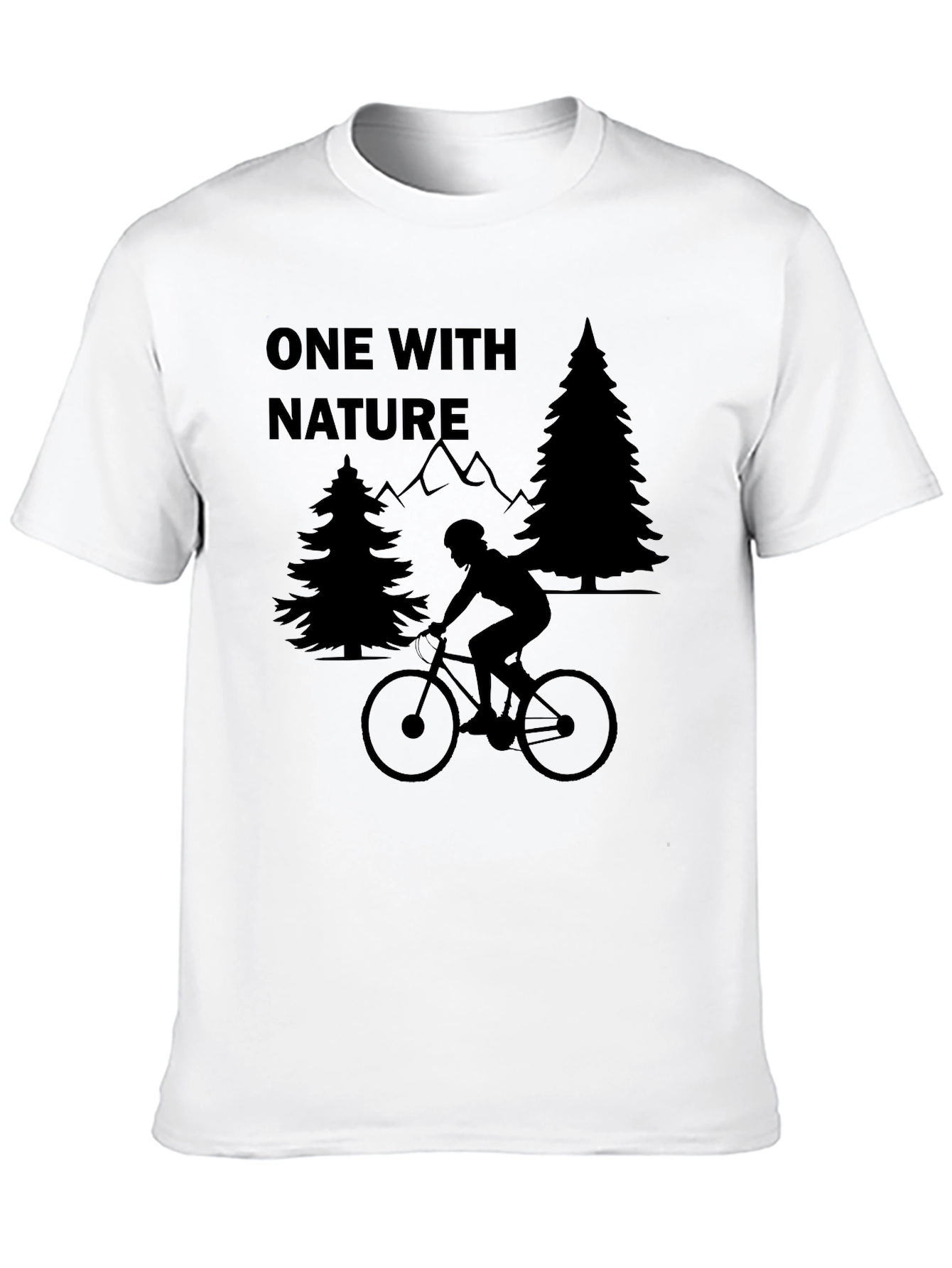 One With Nature Mountain Biking T-Shirt