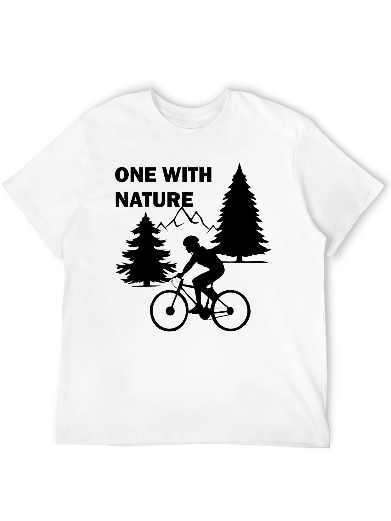 One With Nature Mountain Biking T-Shirt