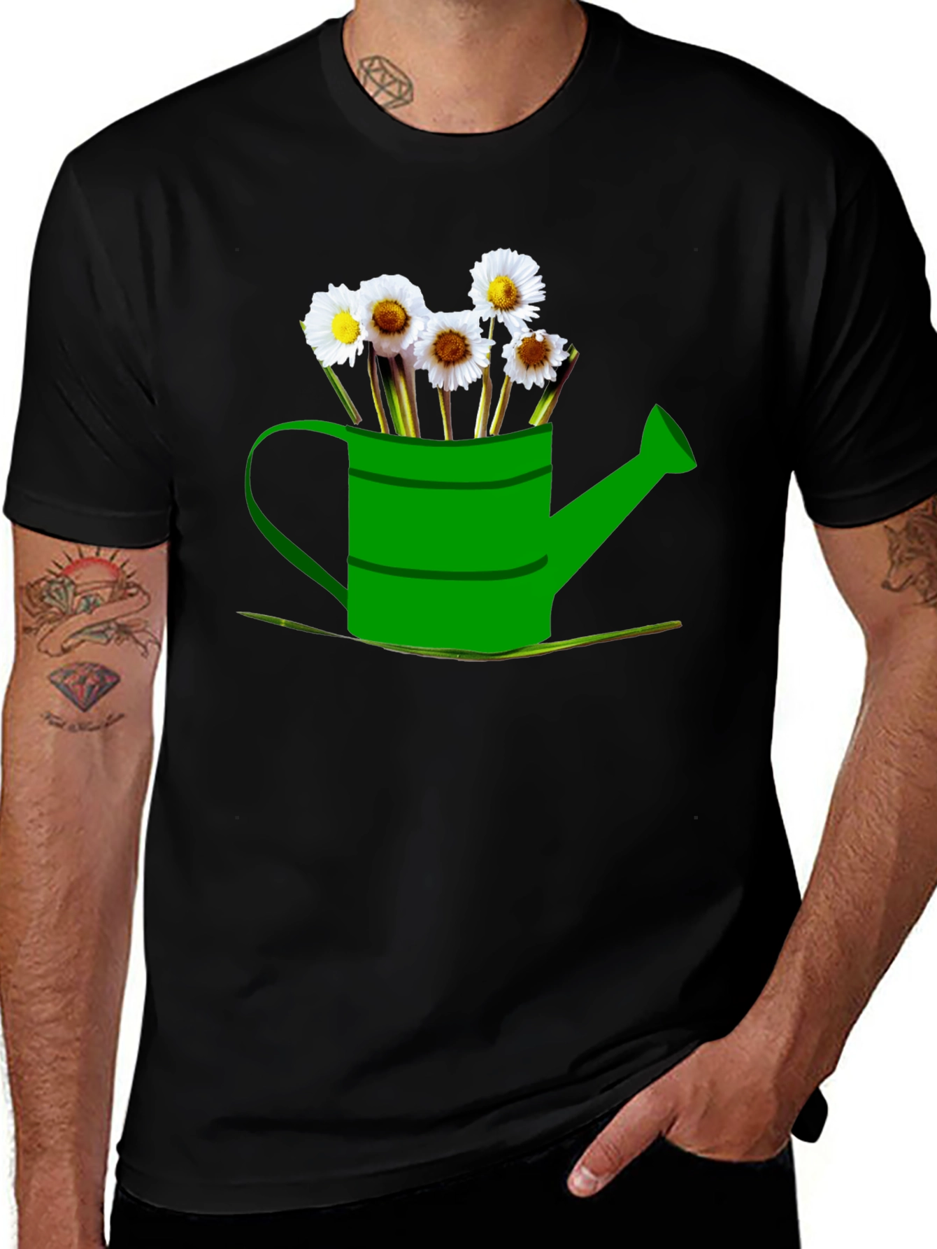 Daisy Watering Can Graphic Tee