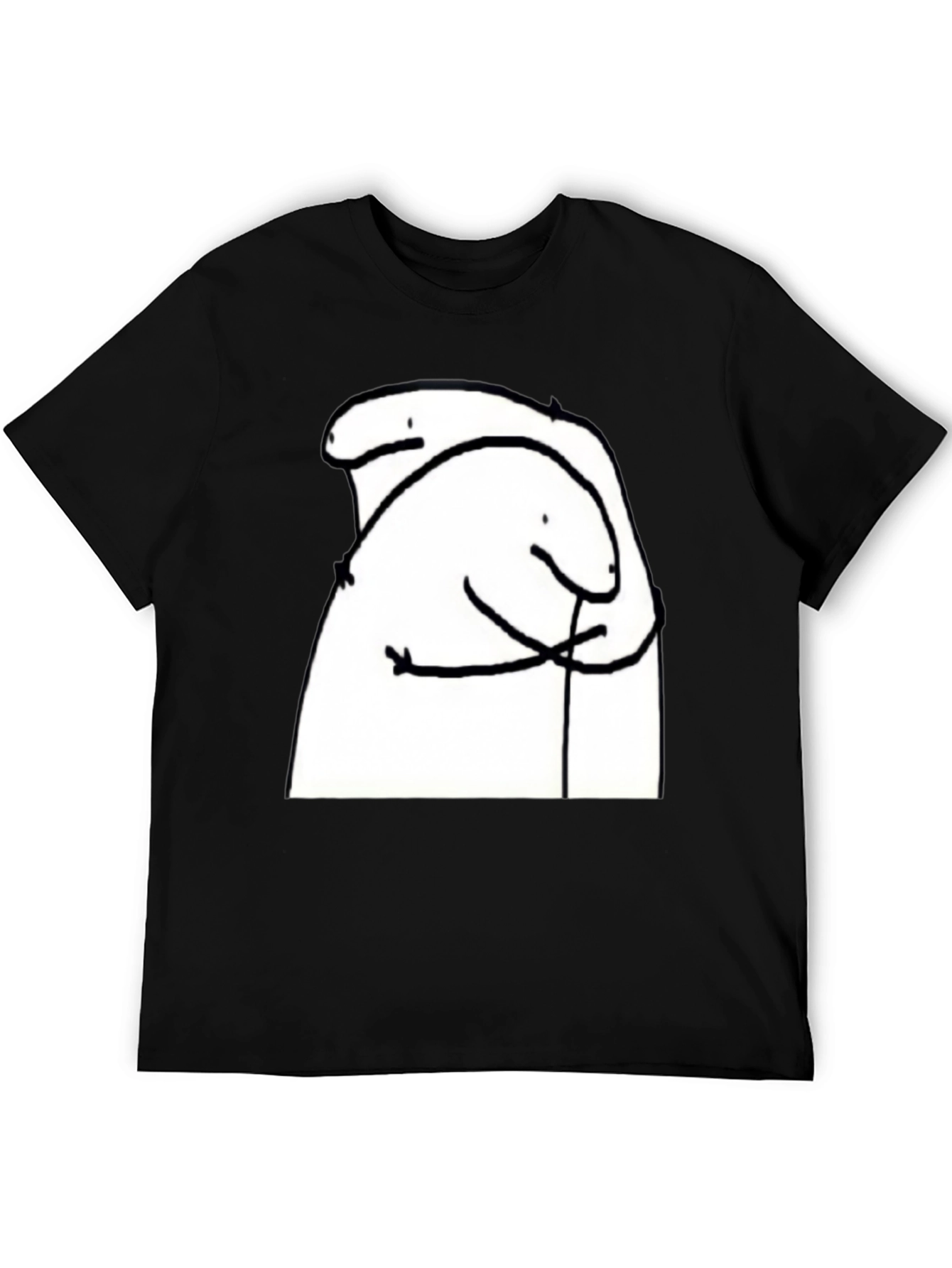 Hug Meme T-Shirt - Black Cotton Tee