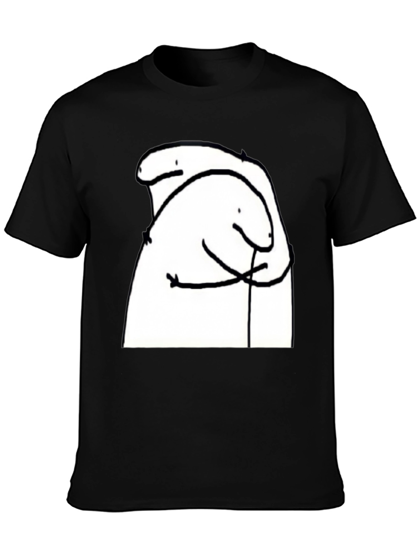 Hug Meme T-Shirt - Black Cotton Tee