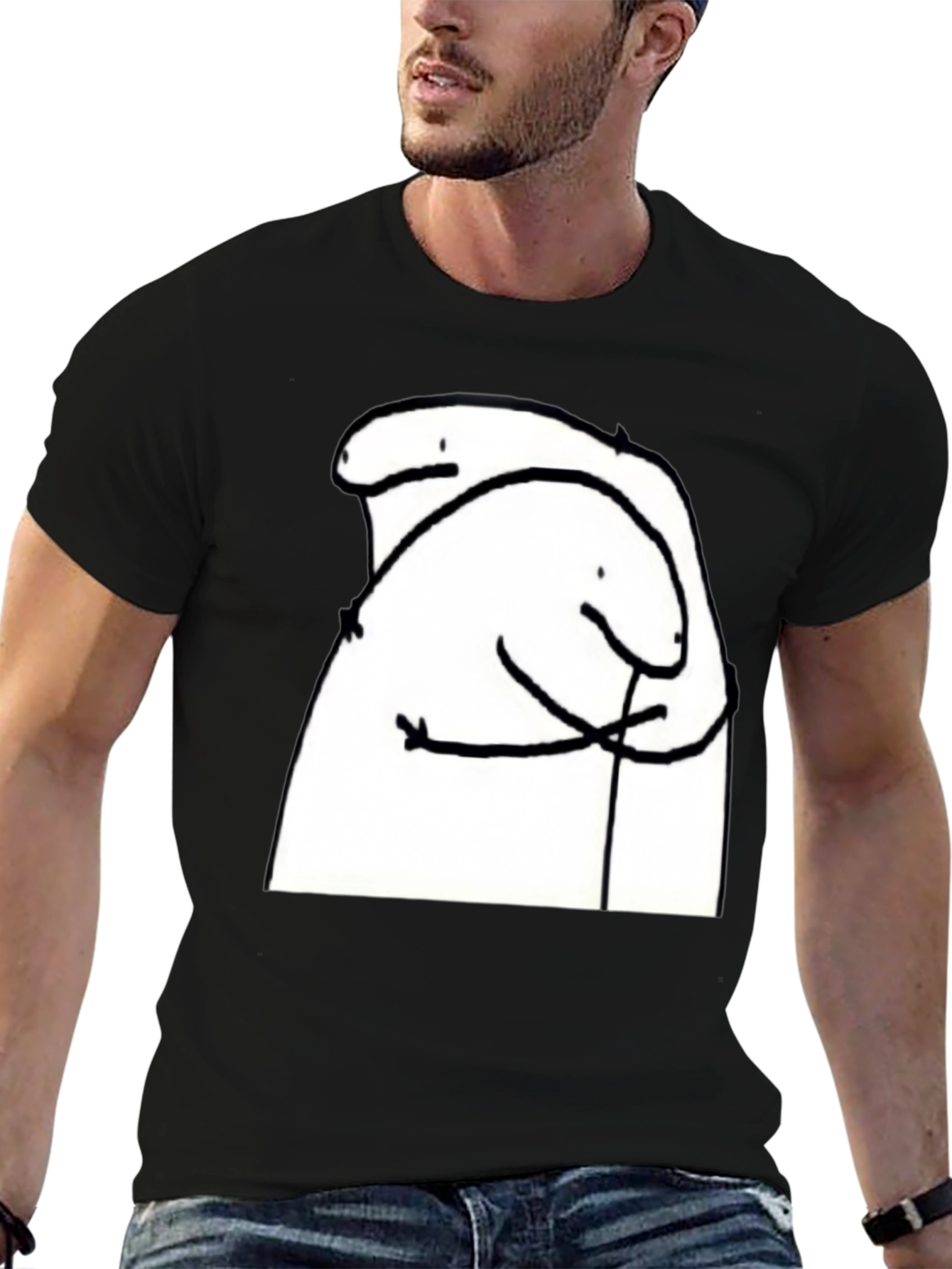 Hug Meme T-Shirt - Black Cotton Tee