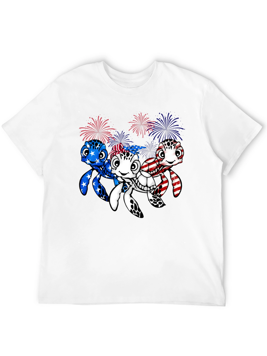 Patriotic Turtle Graphic Tee - USA Pride