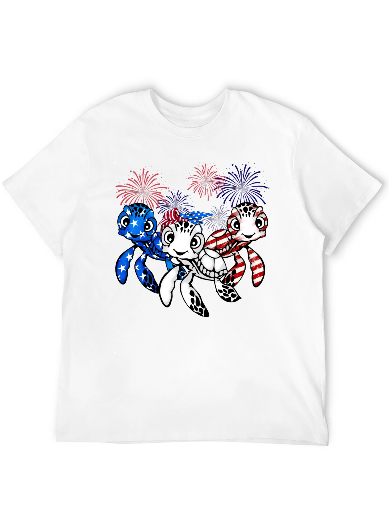 Patriotic Turtle Graphic Tee - USA Pride