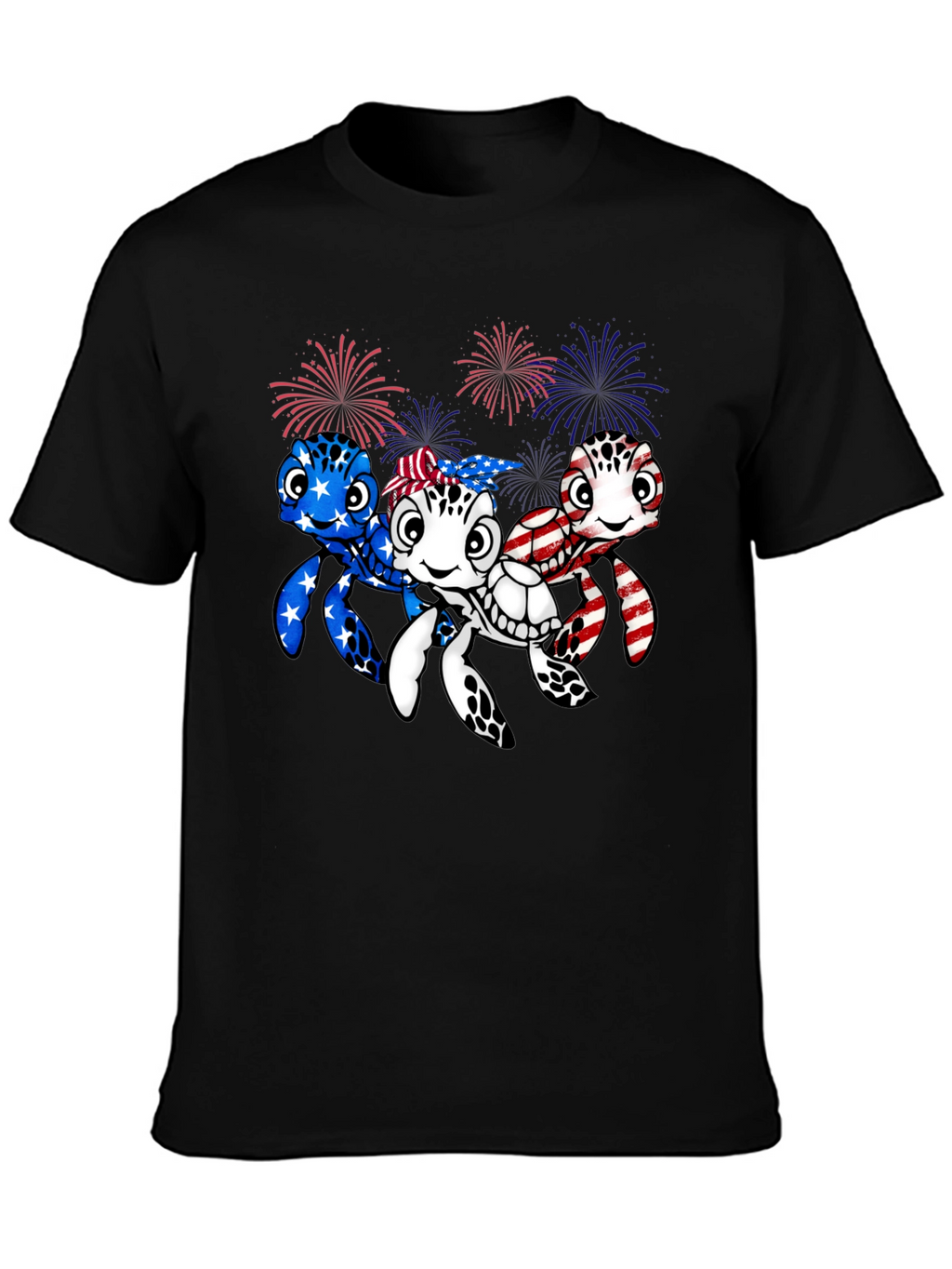 Patriotic Turtle Graphic Tee - USA Pride