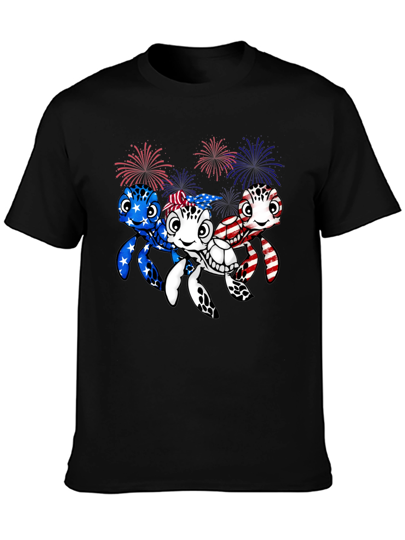Patriotic Turtle Graphic Tee - USA Pride