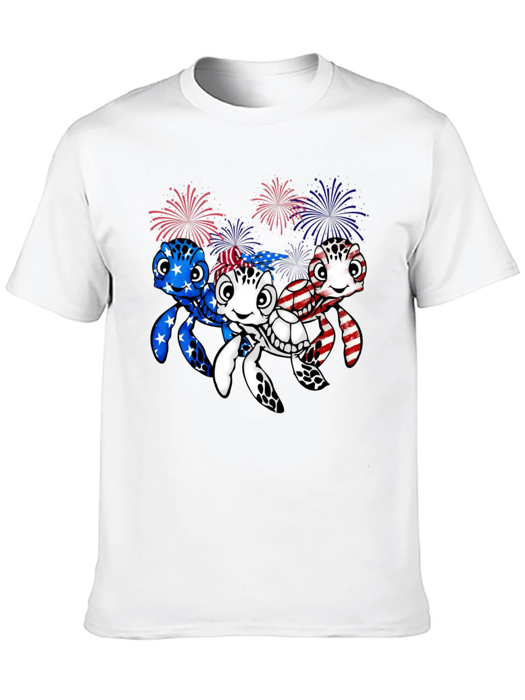 Patriotic Turtle Graphic Tee - USA Pride