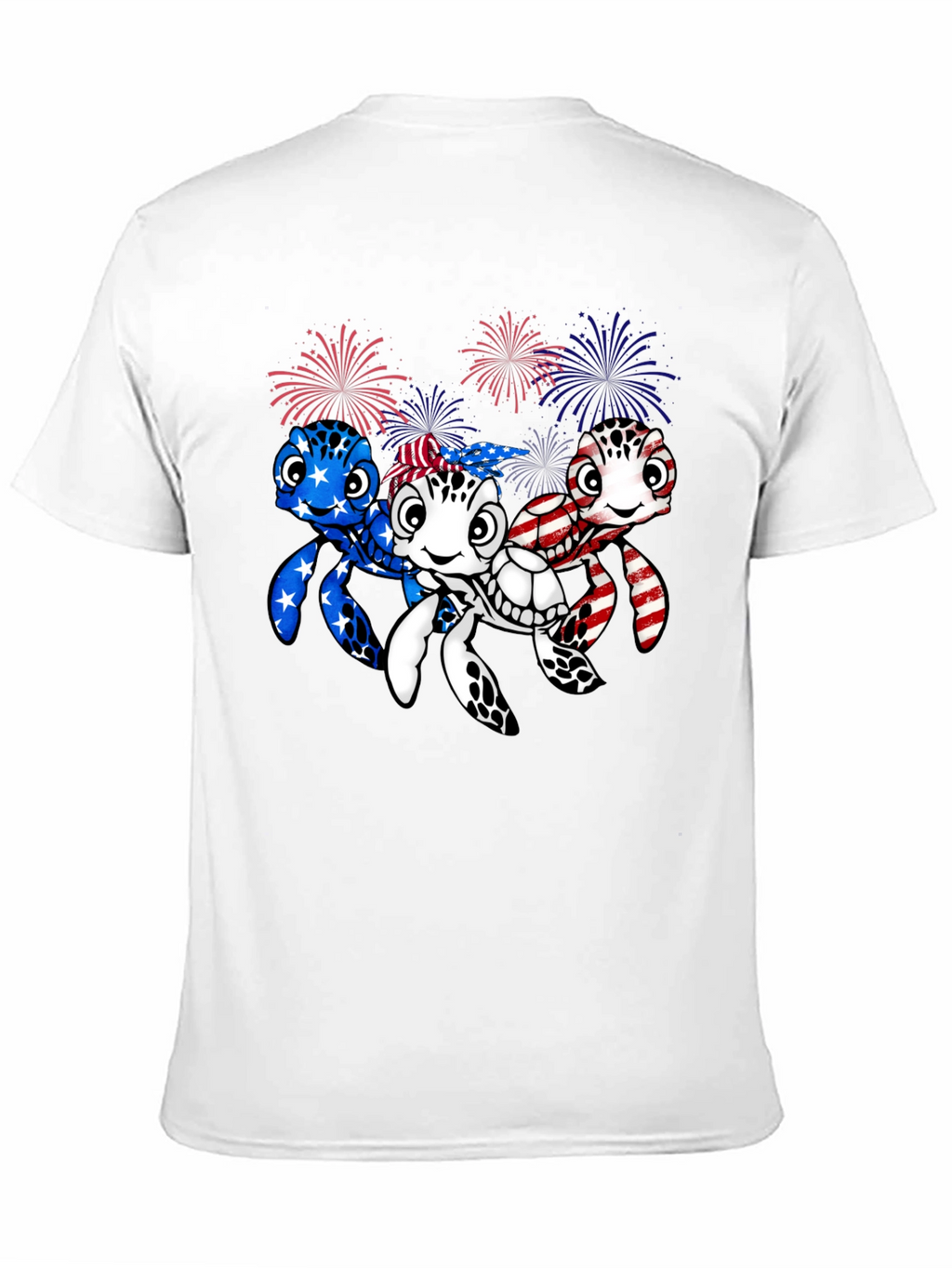 Patriotic Turtle Graphic Tee - USA Pride