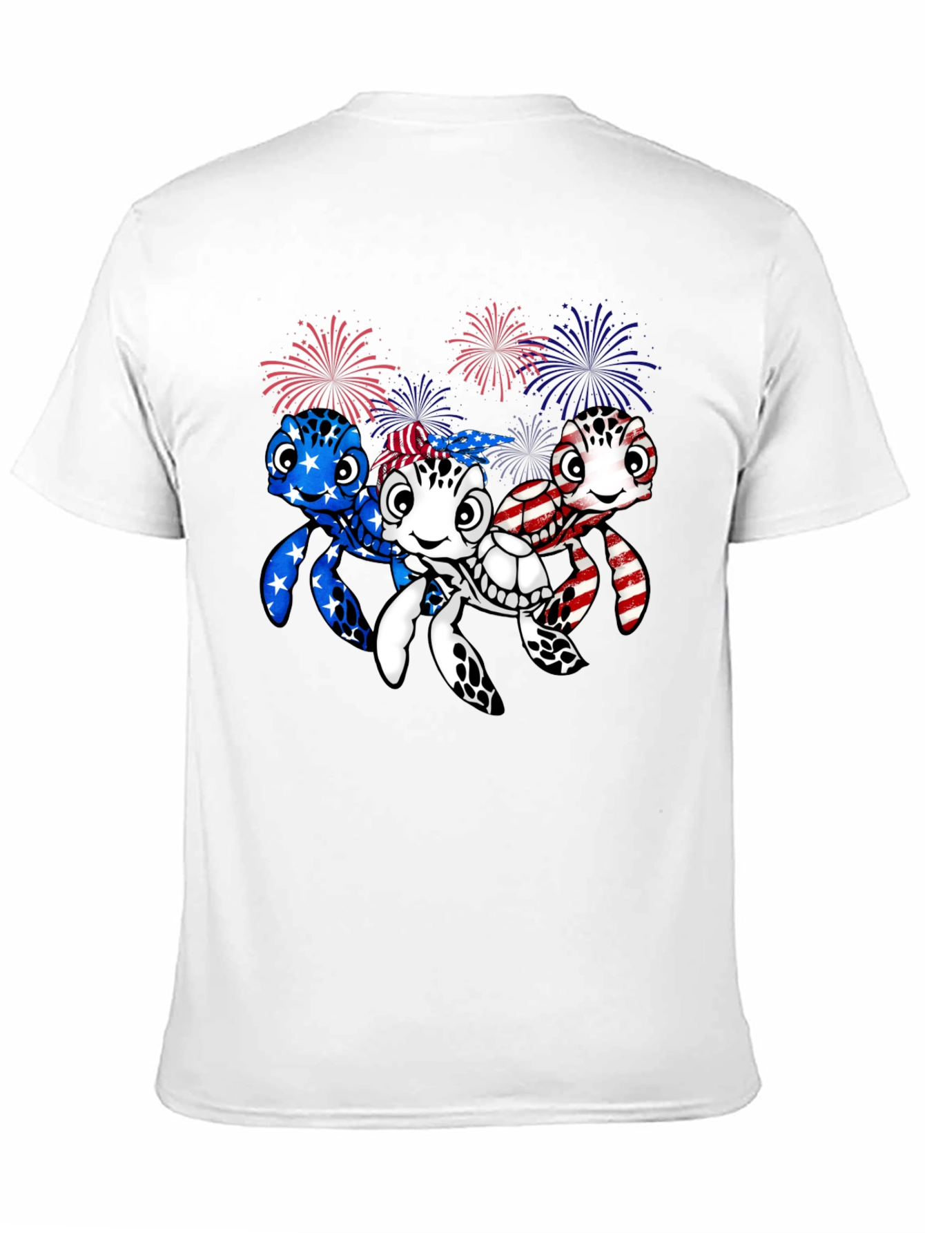 Patriotic Turtle Graphic Tee - USA Pride