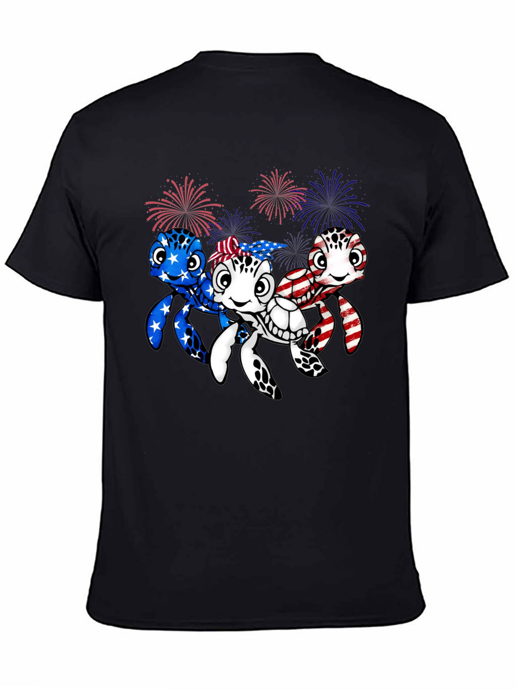 Patriotic Turtle Graphic Tee - USA Pride