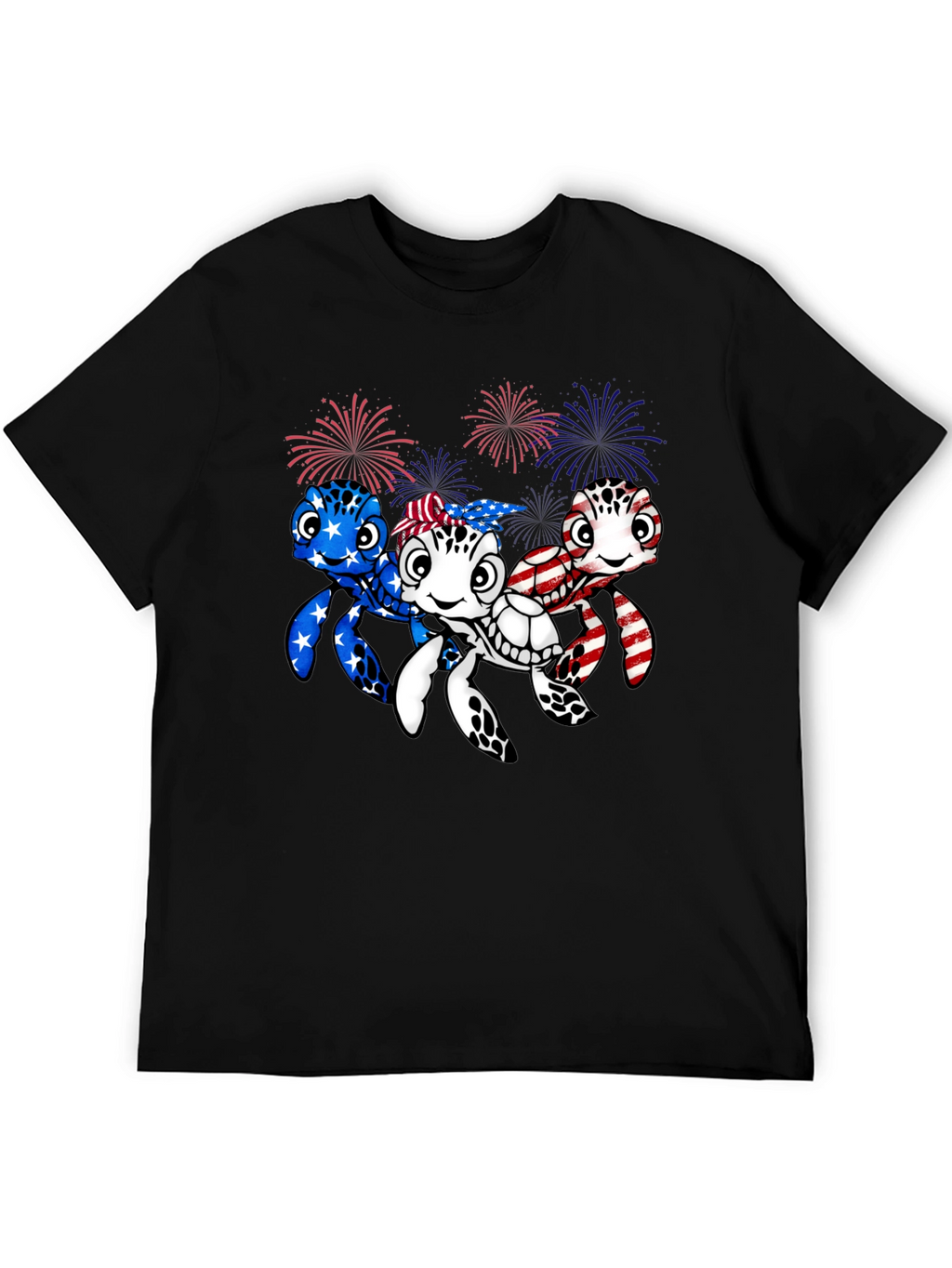Patriotic Turtle Graphic Tee - USA Pride
